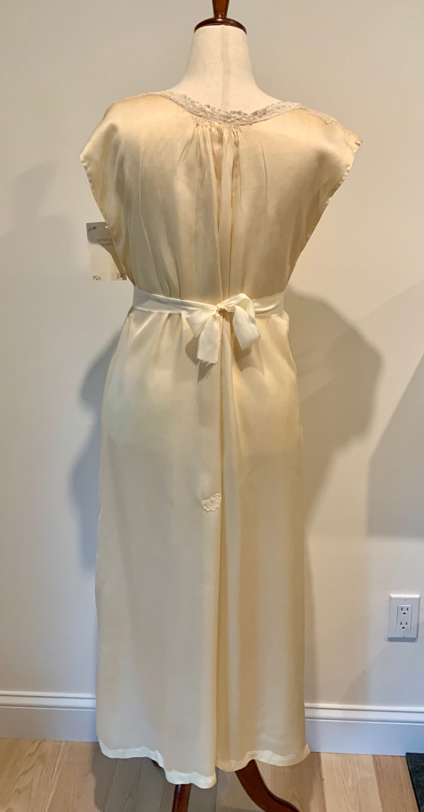 Iconic 1930s Champagne Pure Silk Nightgown | Reimagined Vintage Silk Dress-20ax