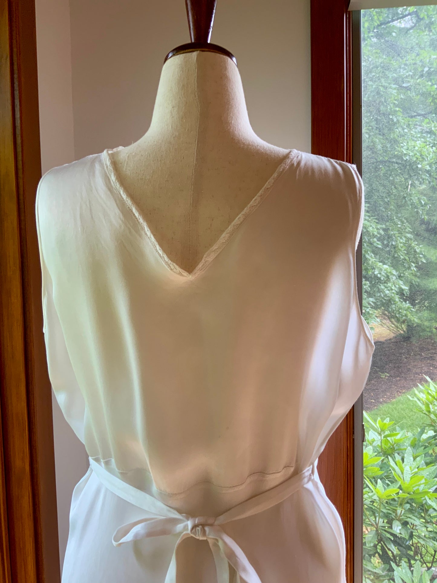 1930s Bridal Nightgown | Embroidered Bias Cut Boudoir Gown | Ivory Wedding Lingerie-30DI