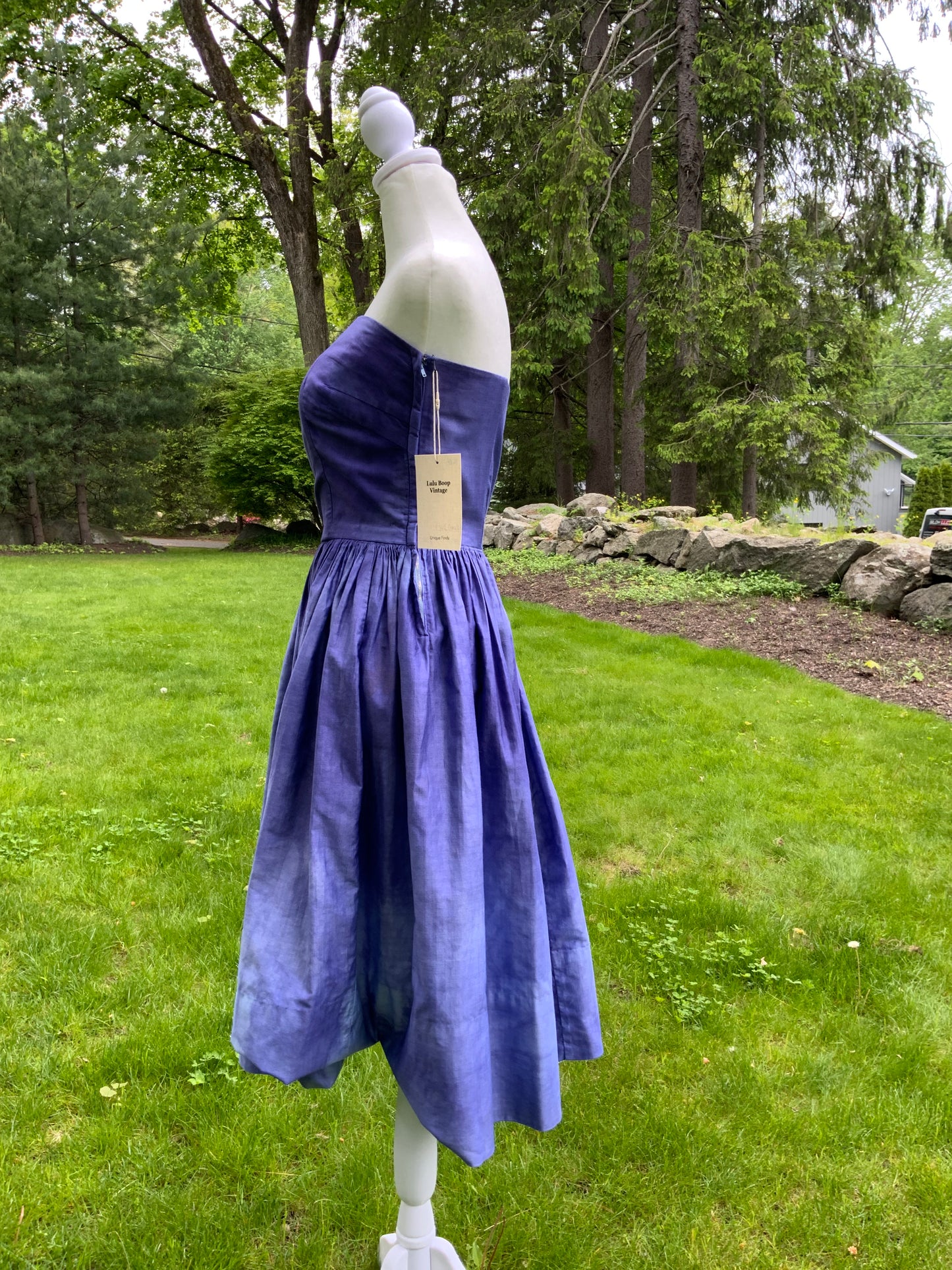 Hand Dyed Strapless Dress with Removable Floral Brooch
-50BB