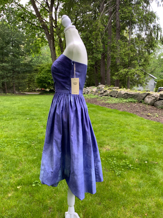 Hand Dyed Strapless Dress with Removable Floral Brooch
-50BB