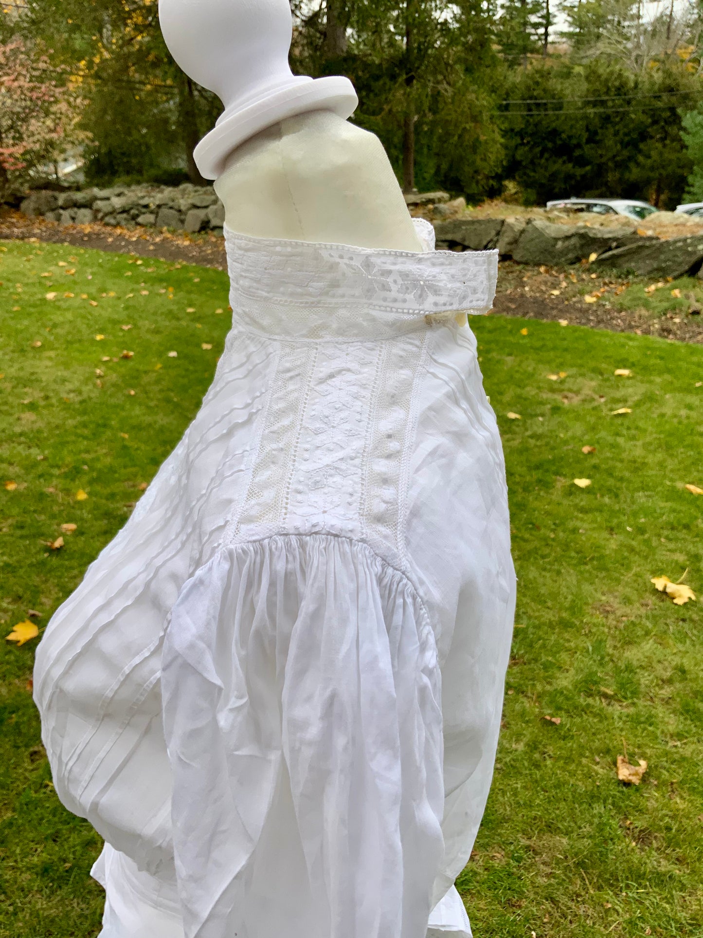 Edwardian White Cotton & Lace Shirtwaist (1905–1912) |ED34