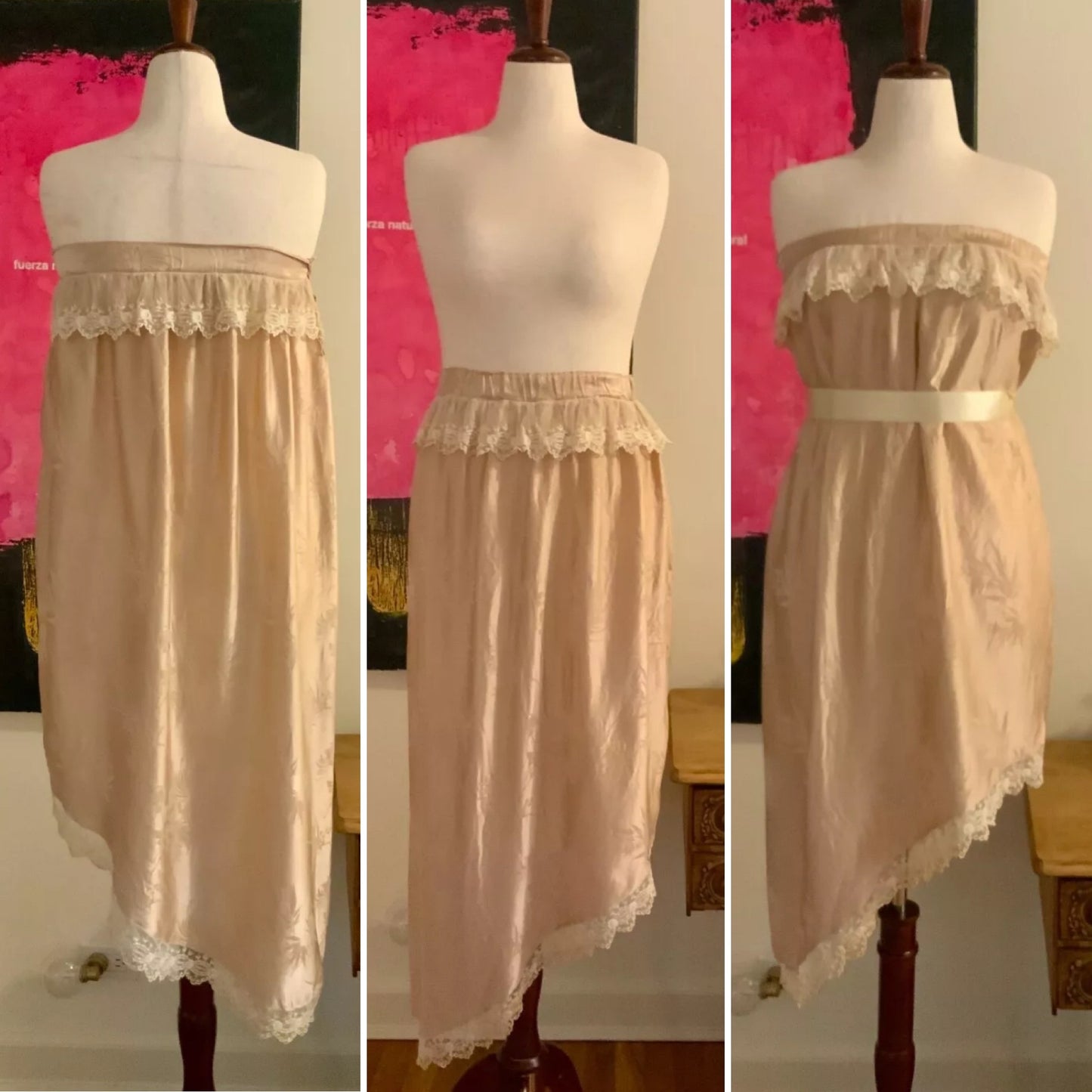 Satin Lace Skirt - 20s