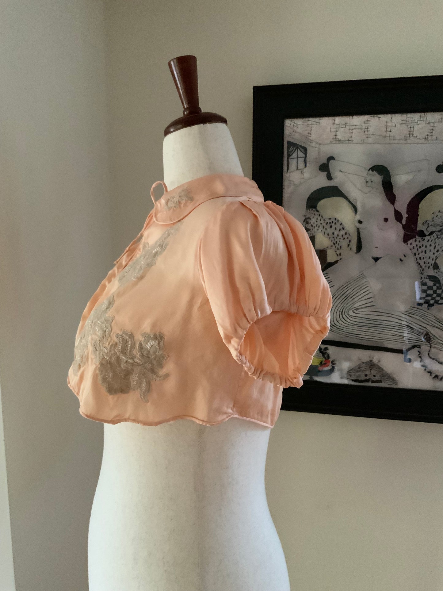 Silk Lace Bed Jacket -30s