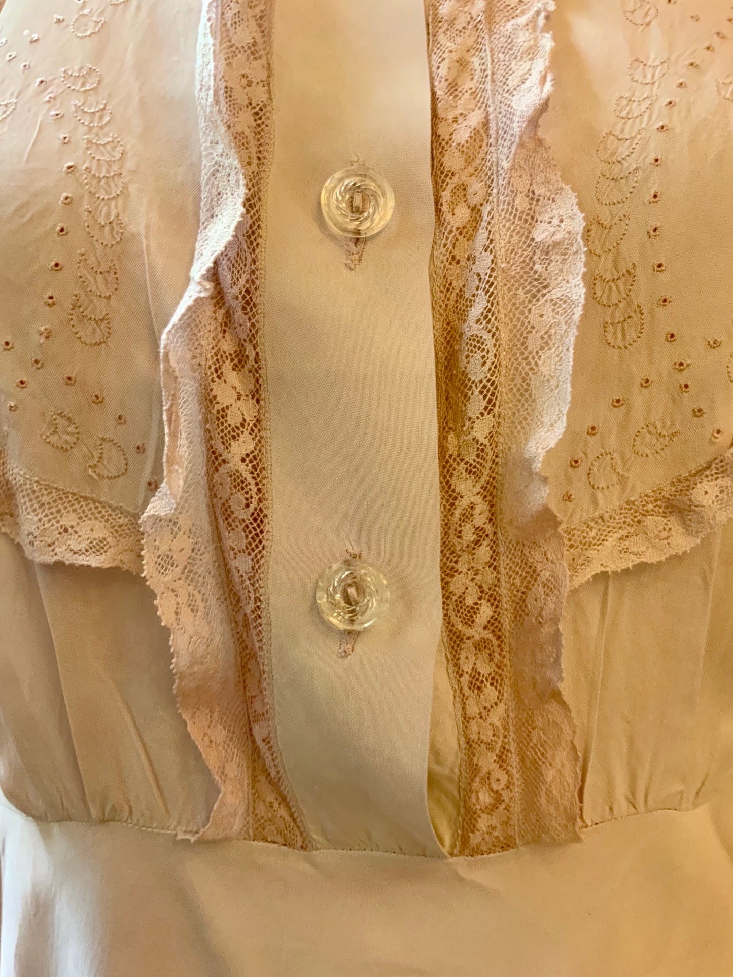 Authentic 1930s Bias Cut Satin Nightgown Hand Dyed Lilac Original Belt Vintage Lingerie Dress
 - 30K