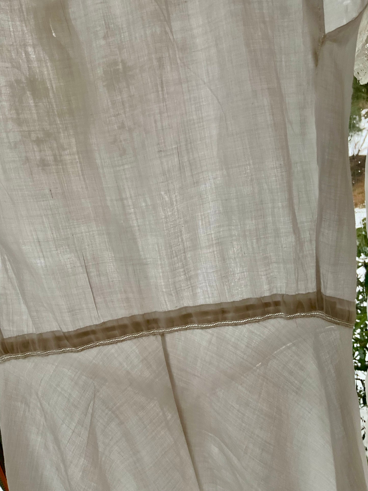 Edwardian Cotton Combination Undergarment with Lace Insets & Embroidery | Argentine Antique Lingerie | c.1910s-ED61