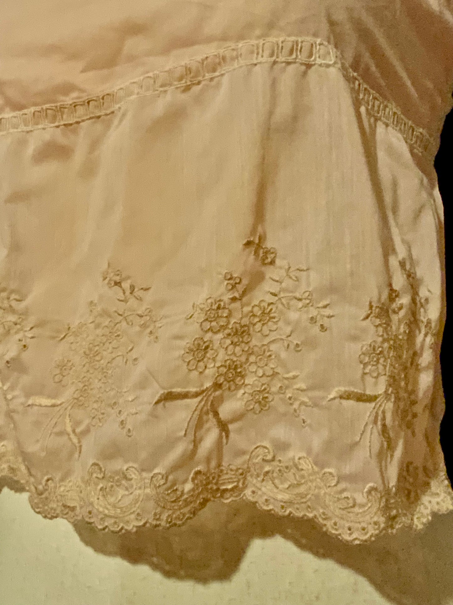Edwardian Silk Camisole Corset Cover c.1905–1915 | Antique Embroidered Lingerie Top | Belle Époque Undergarment-ED48