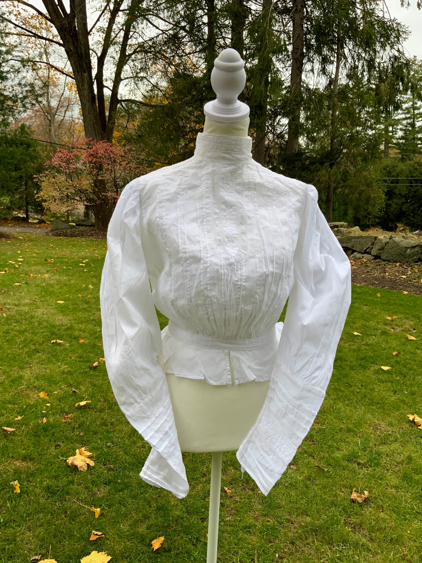 Edwardian White Cotton & Lace Shirtwaist (1905–1912) |ED34