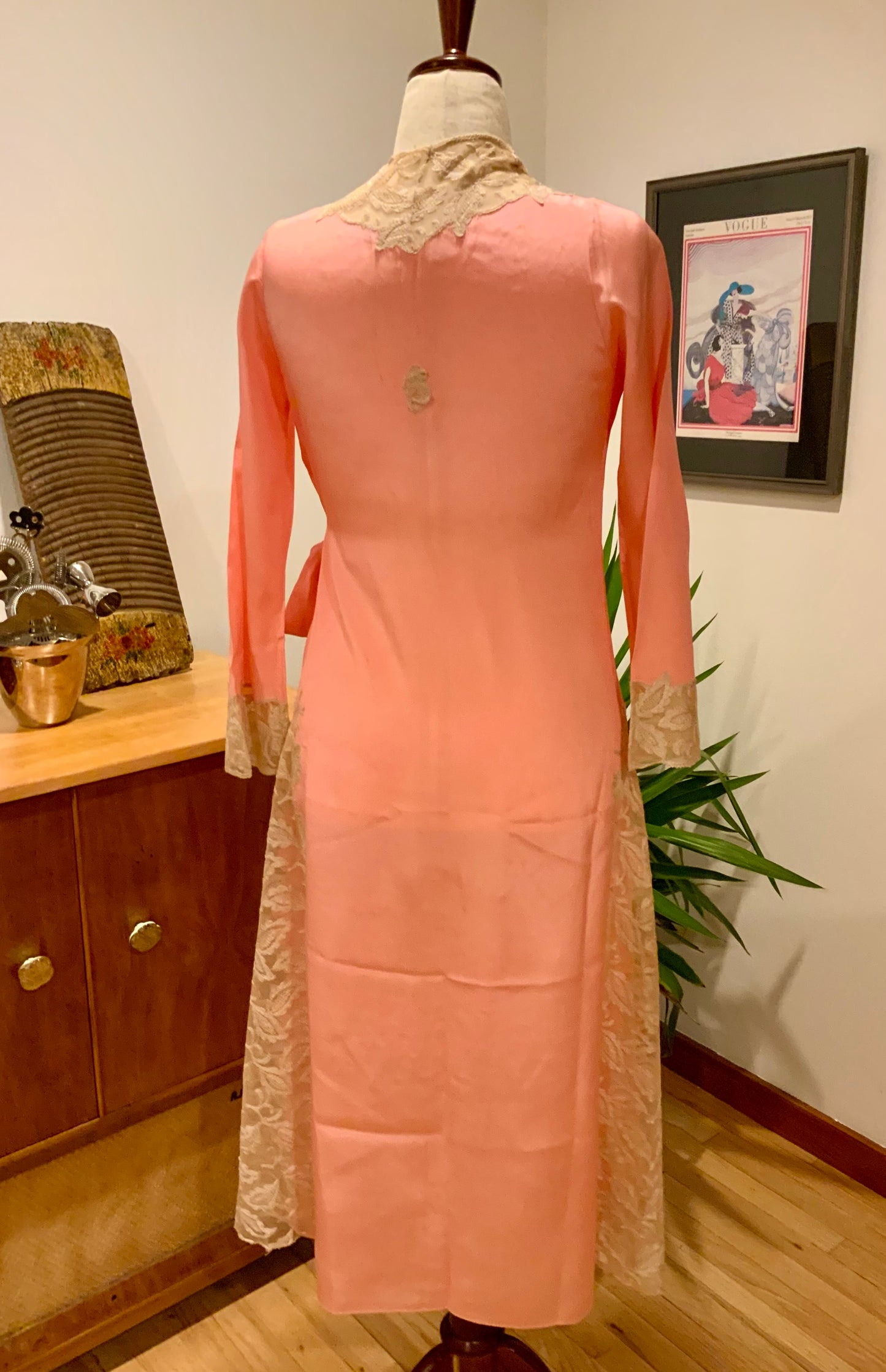 Silk Lace Robe - 50s - Luxury Lingerie-50BQ