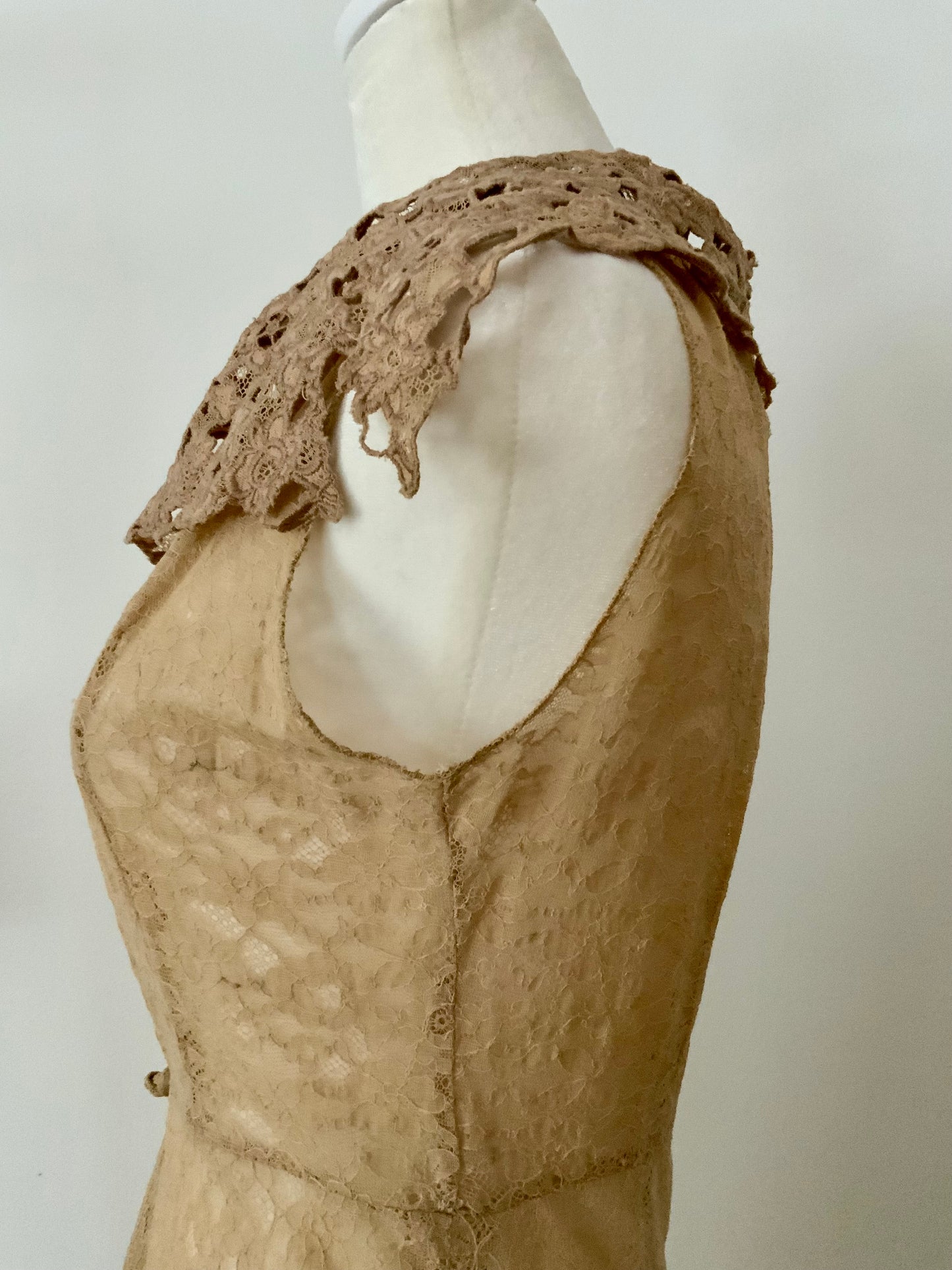 Edwardian Lace Lingerie Overdress with Five-Panel Skirt, c. 1905–1915 - ED46