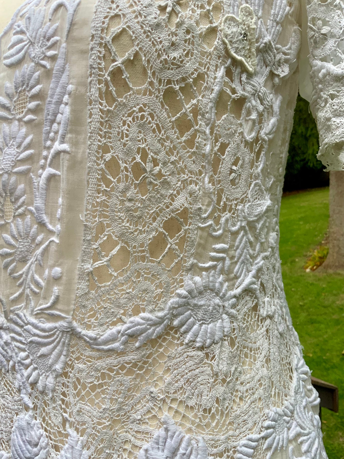 Edwardian Hand-Restored Antique Lace Dress | Circa 1905–1915 | One-of-a-Kind Wearable Art - ED20