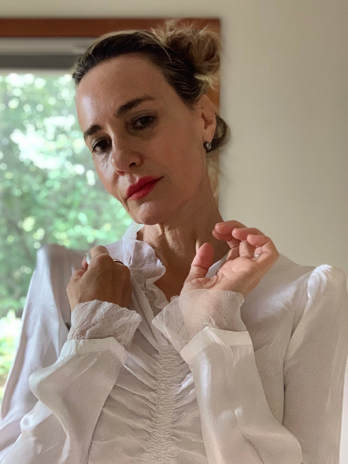 Satin Wedding Dress - 40s -40AI
