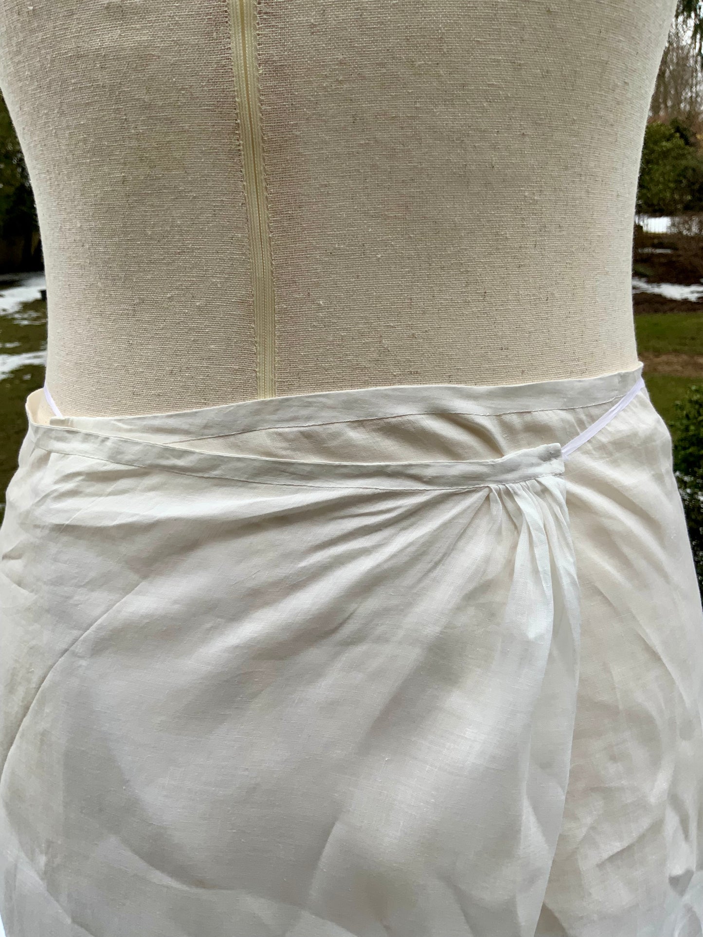 Antique Edwardian Split Bloomers with Hand Embroidered Birds & Monogram – Lace Trim Cotton Batiste Drawers c.1905–1915