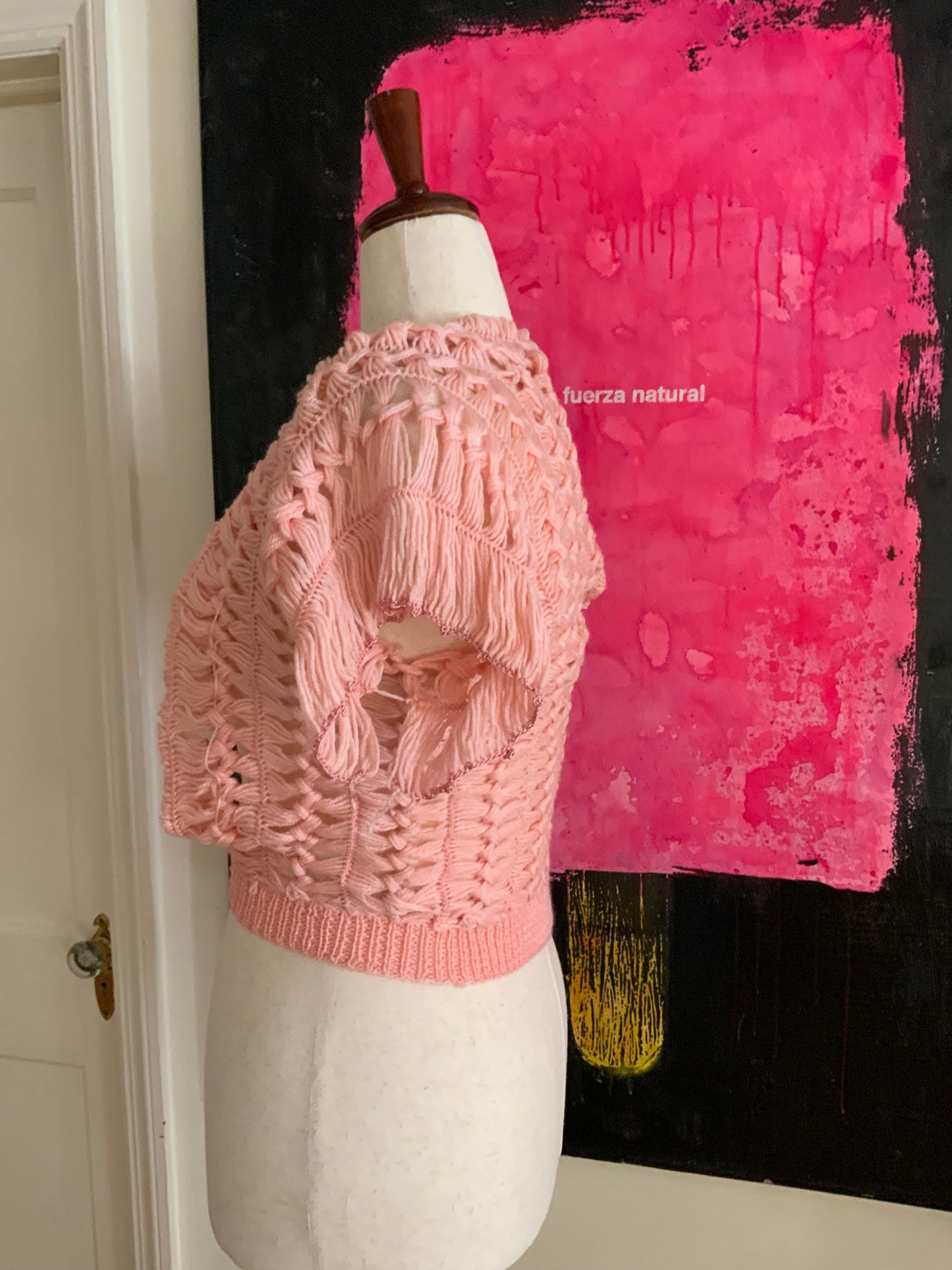 Wool Bed Jacket Pink 30s