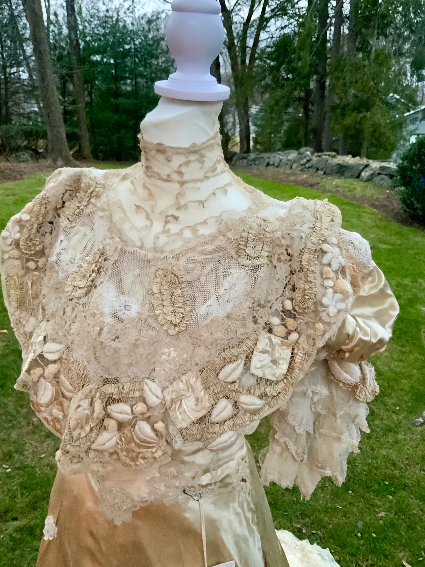 Victorian Silk Wedding Gown - 1890 - VI8