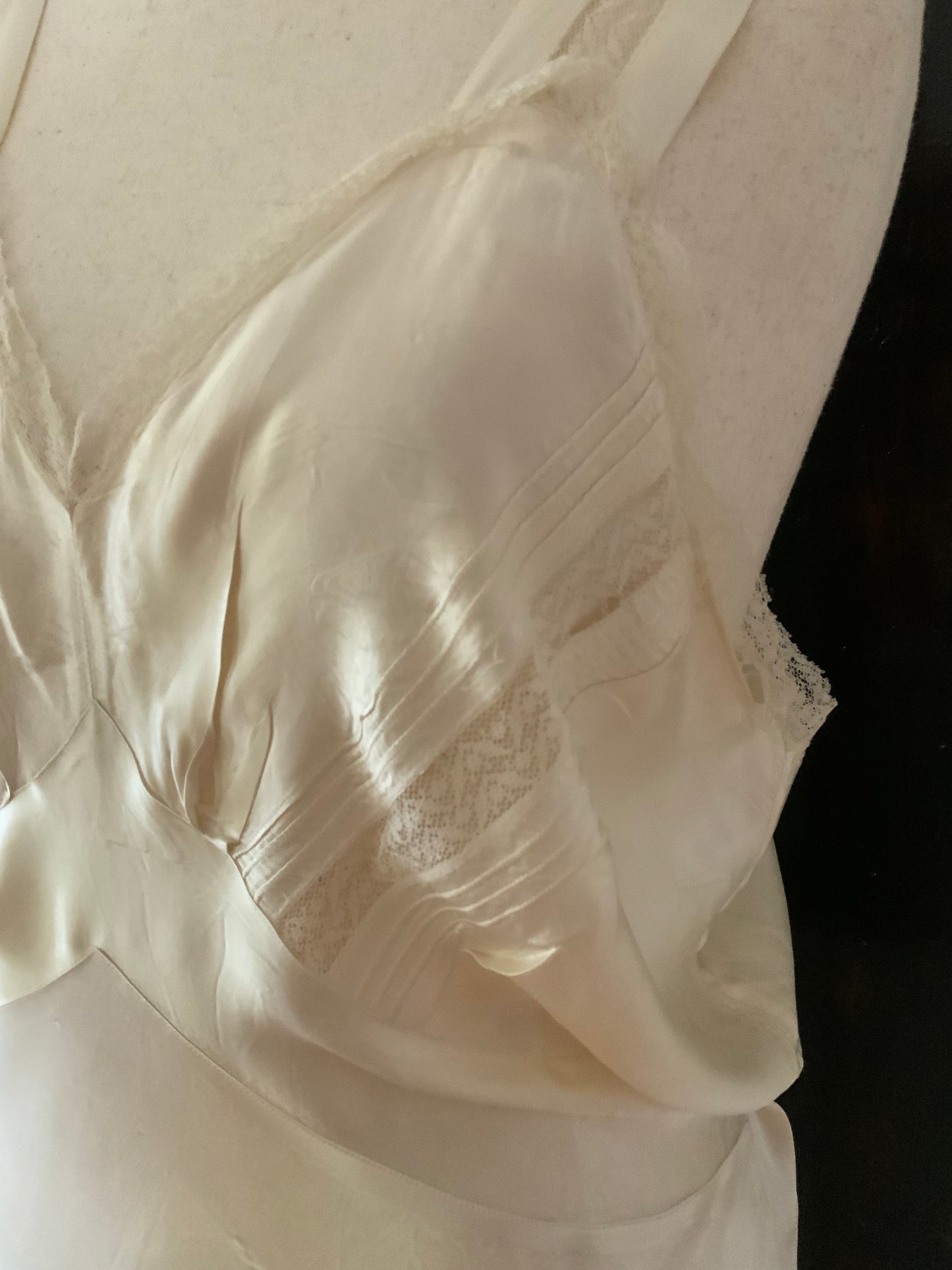 Satin Bridal Nightgown - 50s