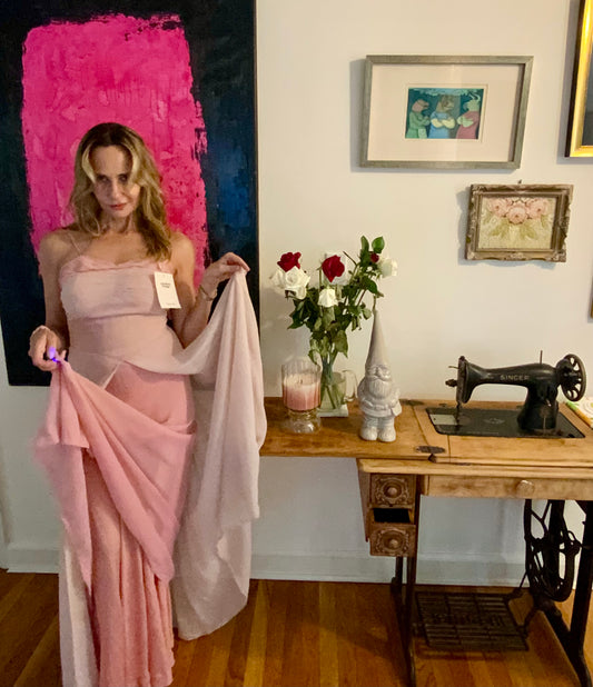 3 Layer Evening Dress- Pink - 40s - 40AZ