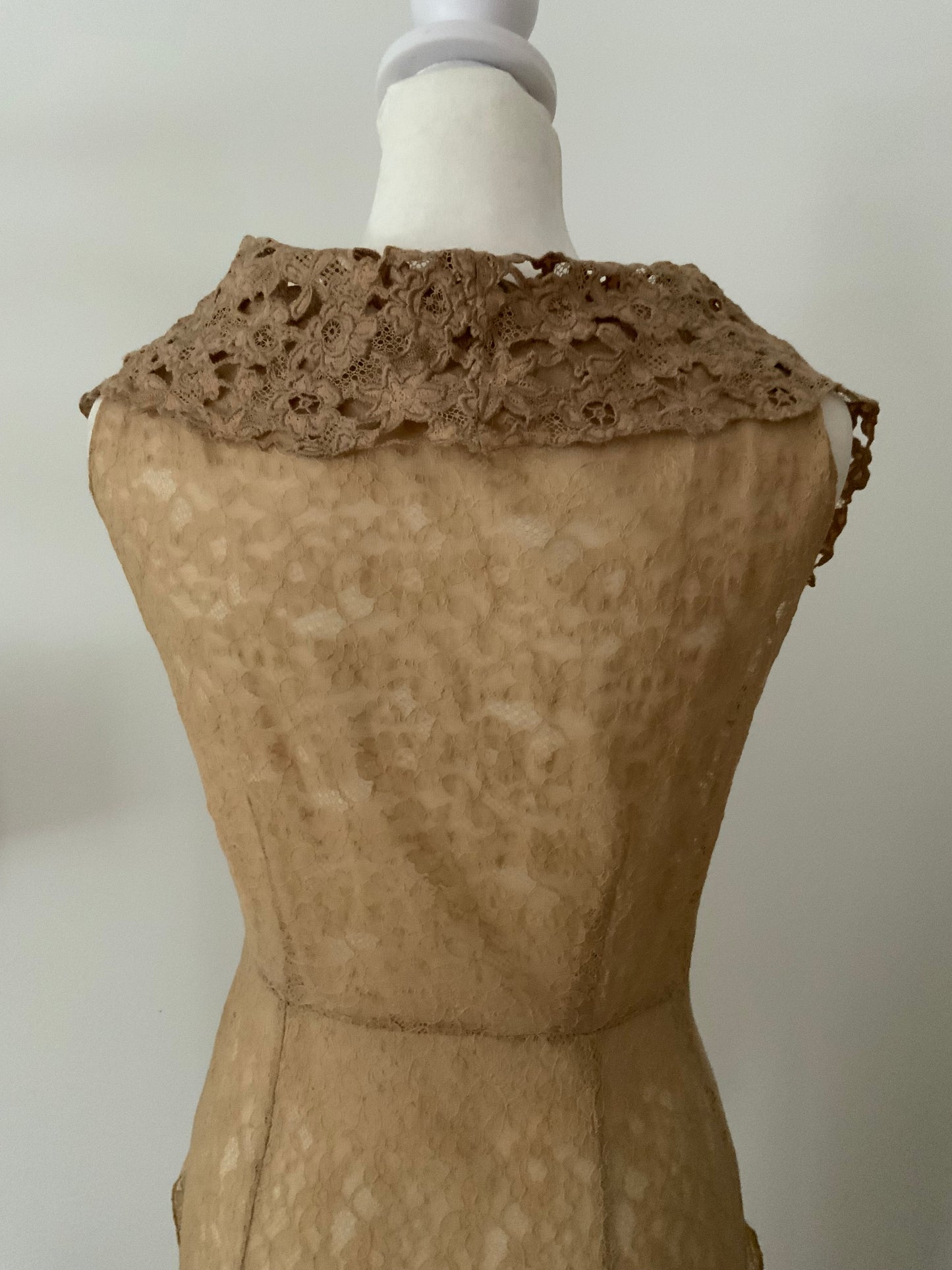 Edwardian Lace Lingerie Overdress with Five-Panel Skirt, c. 1905–1915 - ED46