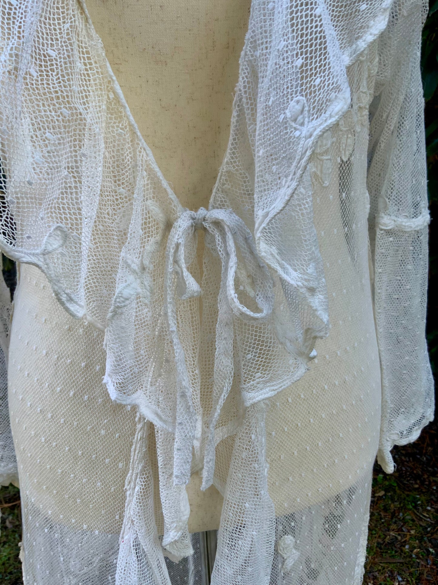 Museum-Quality Edwardian Lace Ceremonial Lingerie Tunic, Circa 1900–1910-ED30