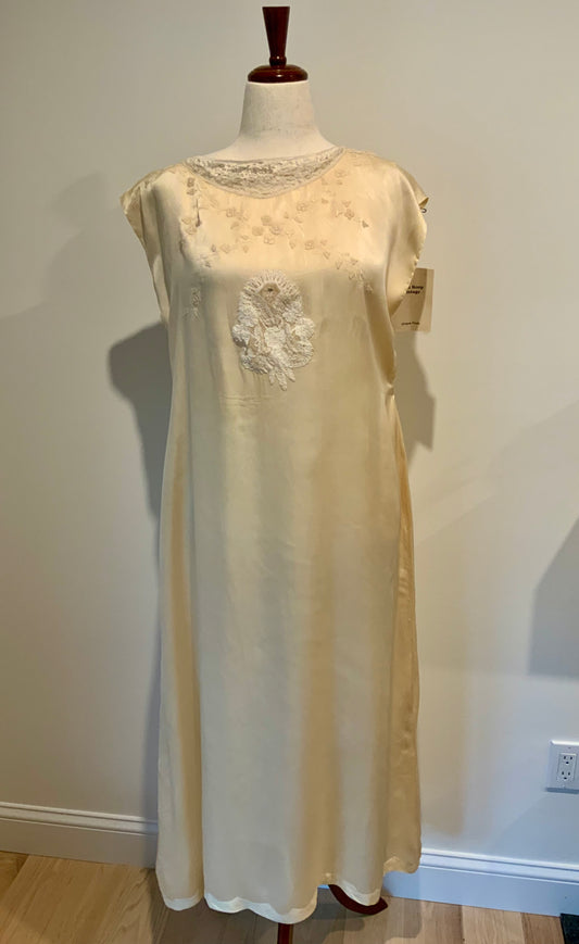 Iconic 1930s Champagne Pure Silk Nightgown | Reimagined Vintage Silk Dress-20ax
