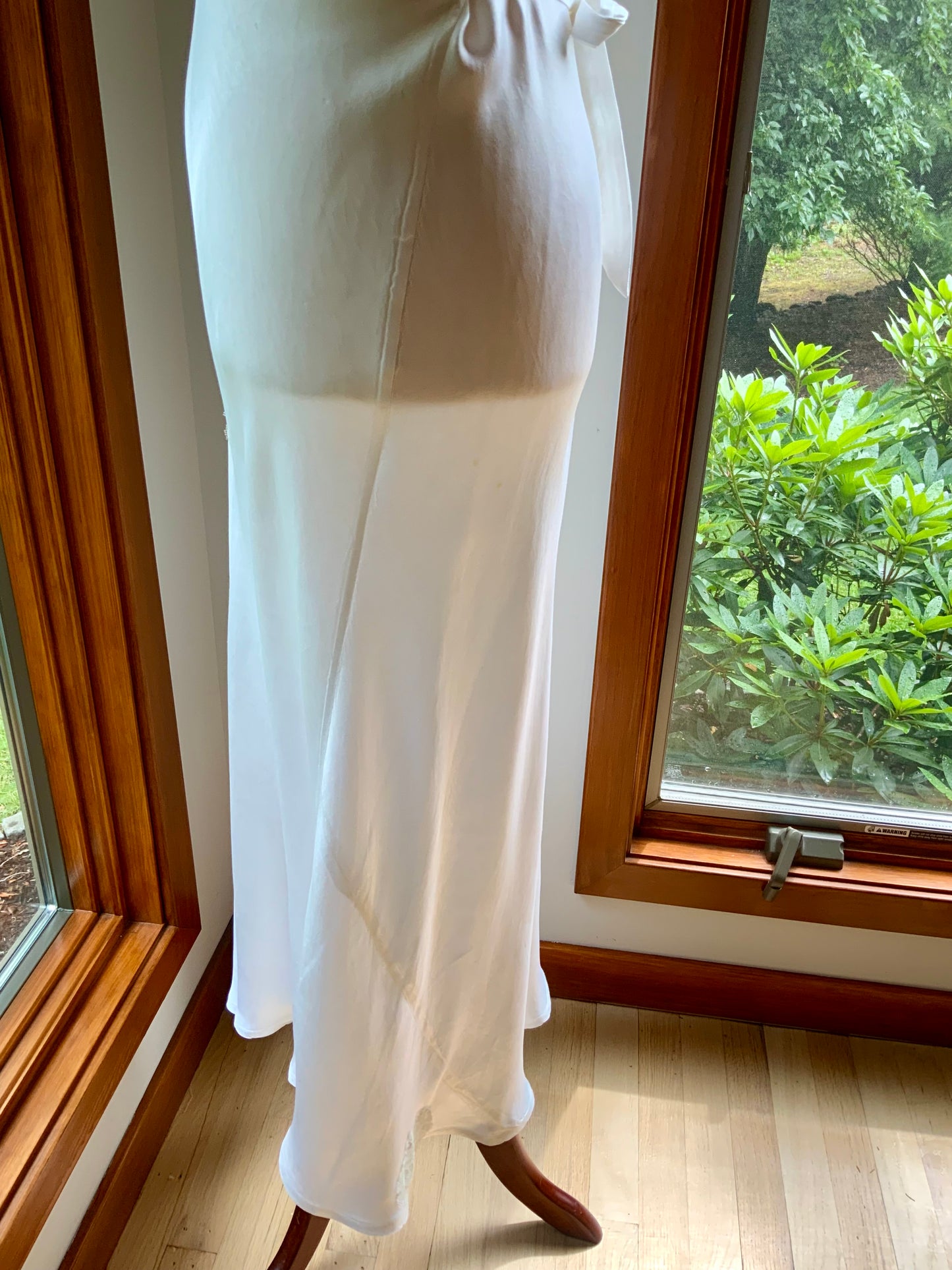1930s Bridal Nightgown | Embroidered Bias Cut Boudoir Gown | Ivory Wedding Lingerie-30DI