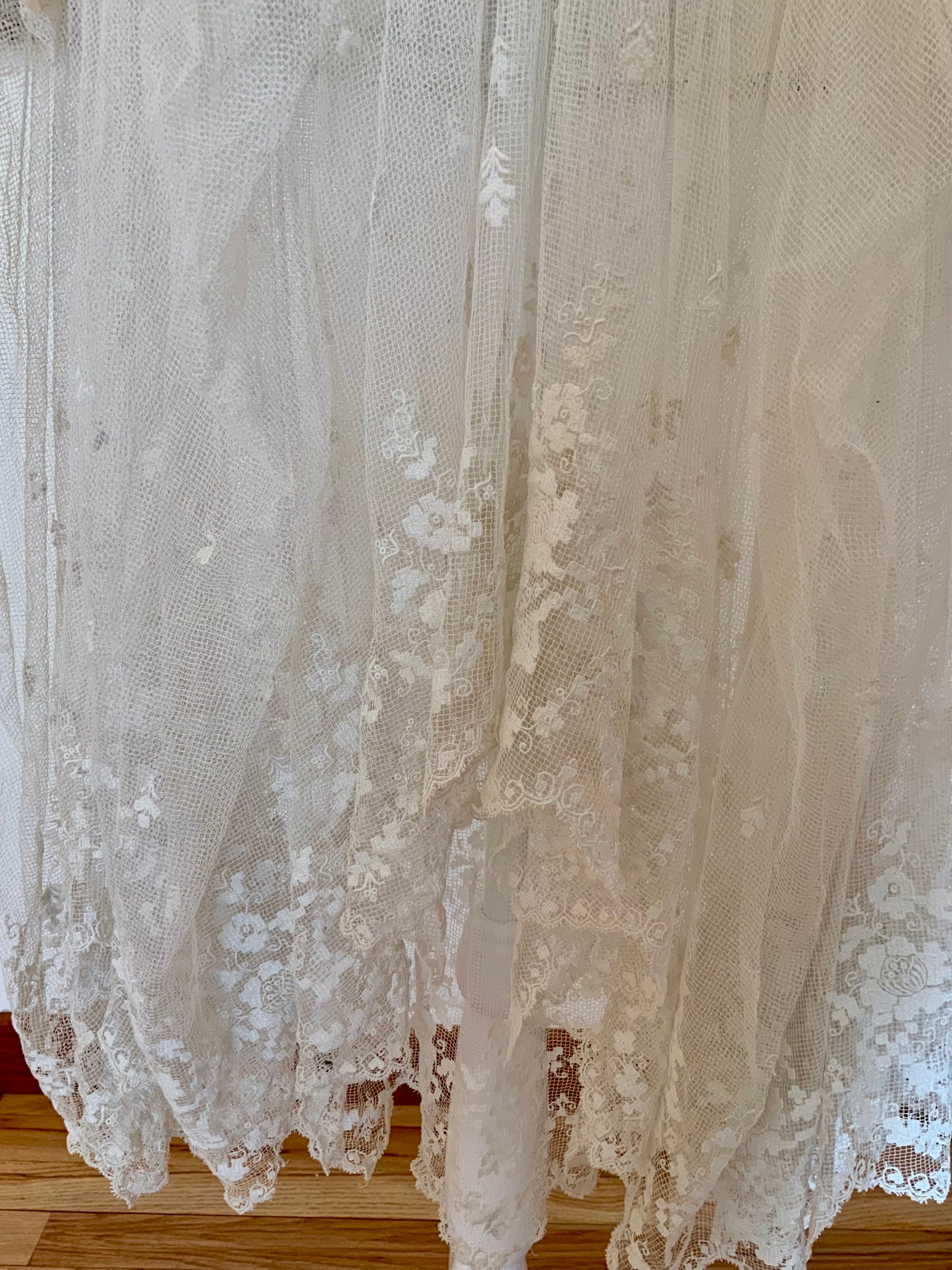 Antique Tulle Dress -Filet Lace – Early 1900s – ED40