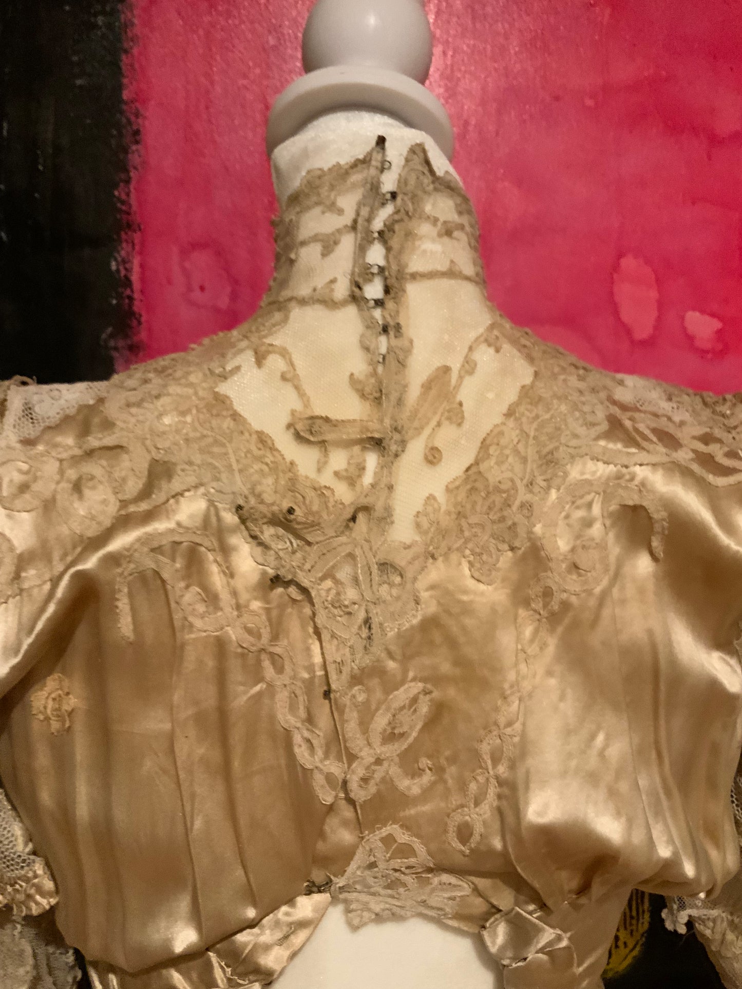 Victorian Silk Wedding Gown - 1890 - VI8