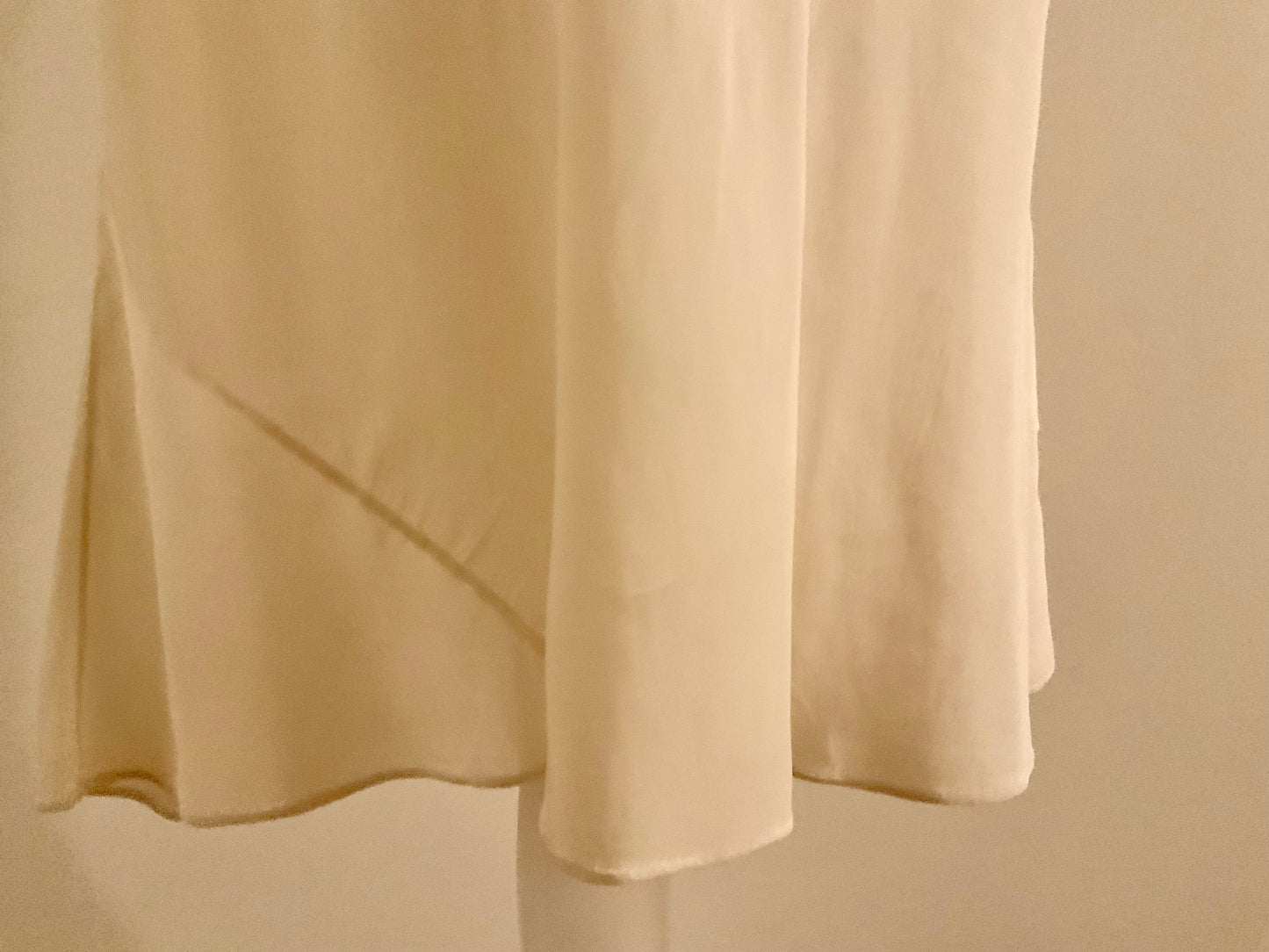 Antique 1920s Pure Silk Bridal Slip – Hand Embroidered Ivory Lingerie Dress – Edwardian Flapper Era Nightgown-20AT