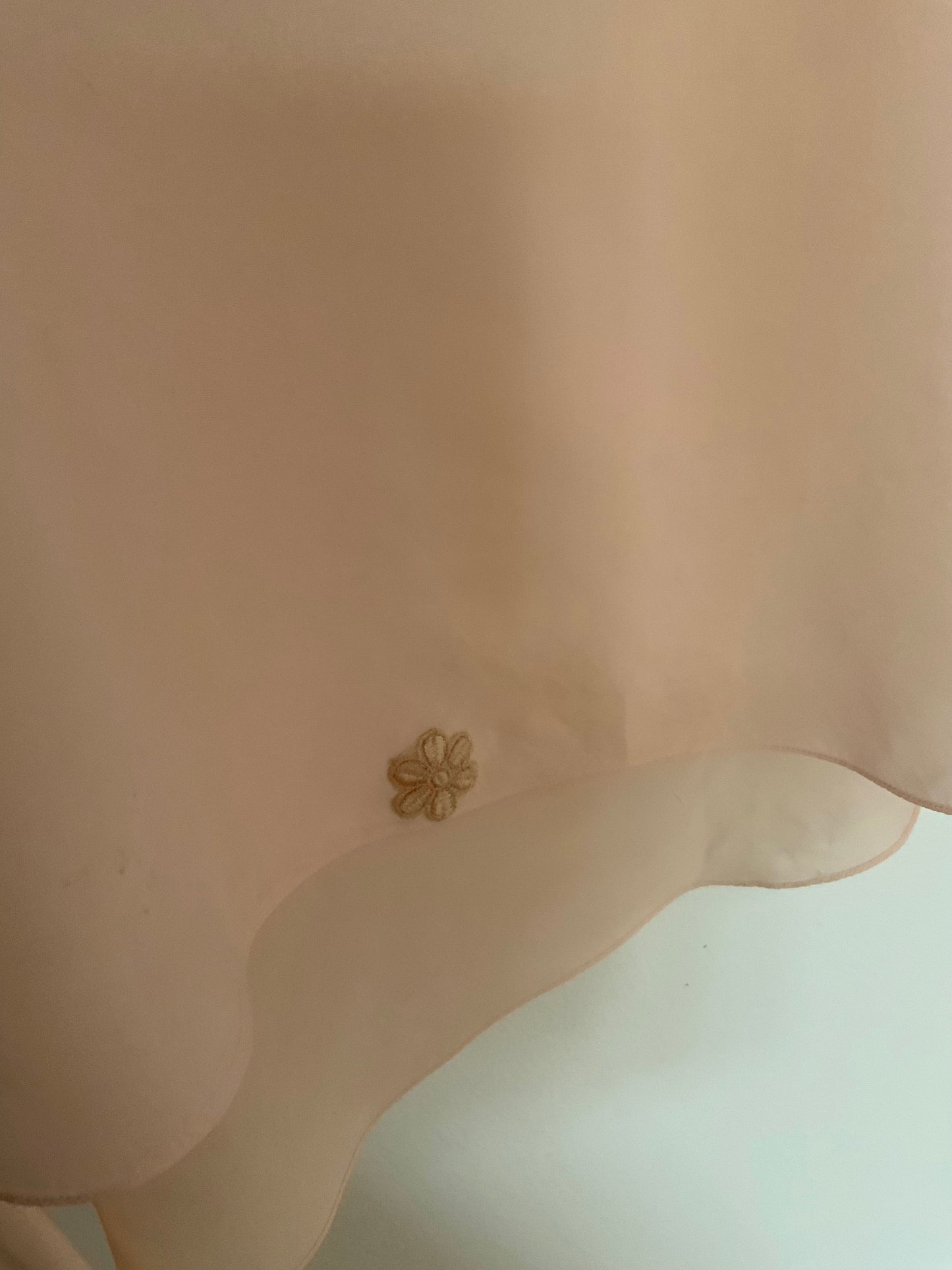 1930s Blush Rayon Nightgown – Art Deco Plissé, Embroidery & Lace - 30AY