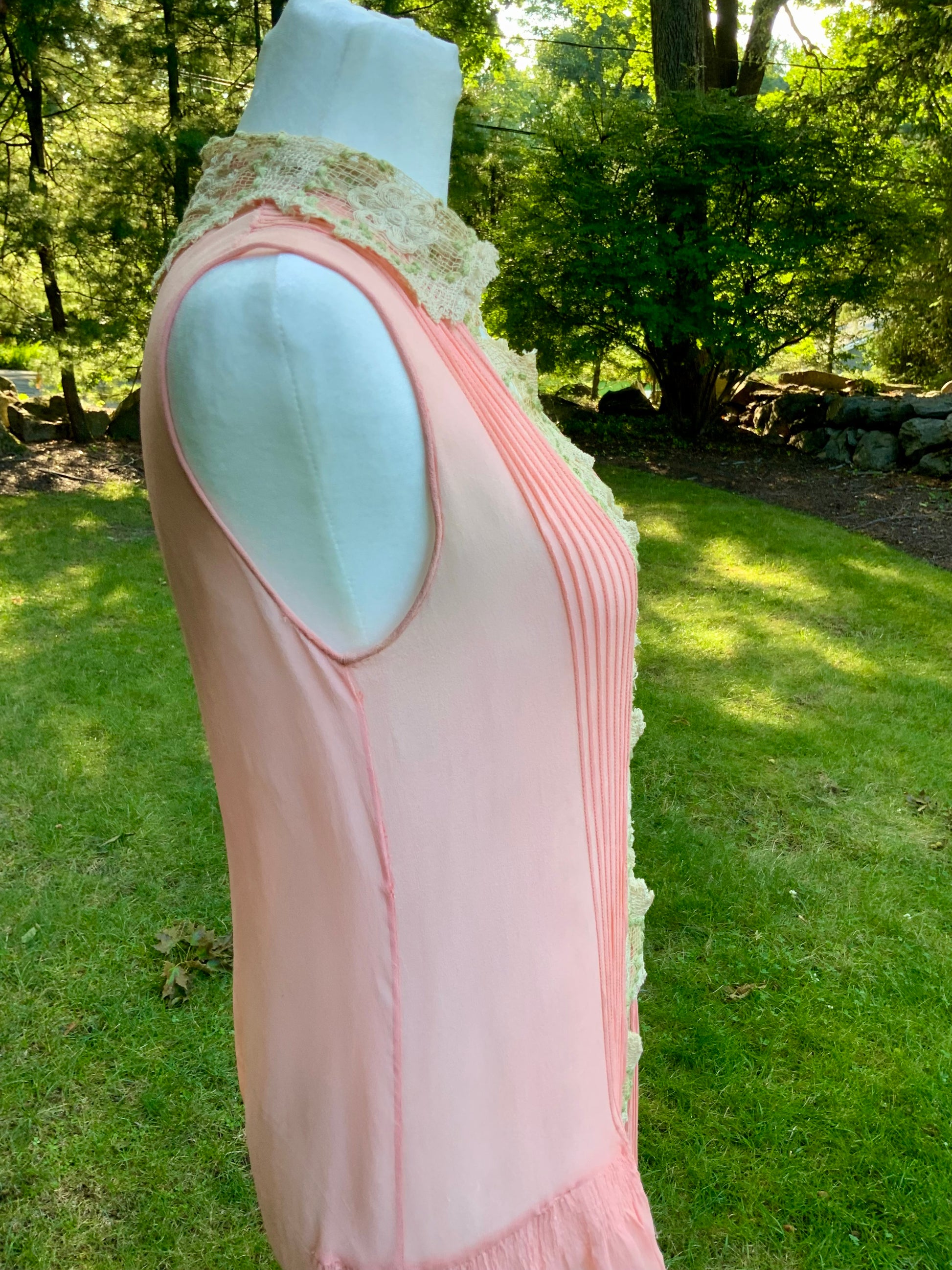 Rare 1920s Silk Chiffon Flapper Dress Art Deco Lace Dress Original Sil – Lulu Boop Vintage