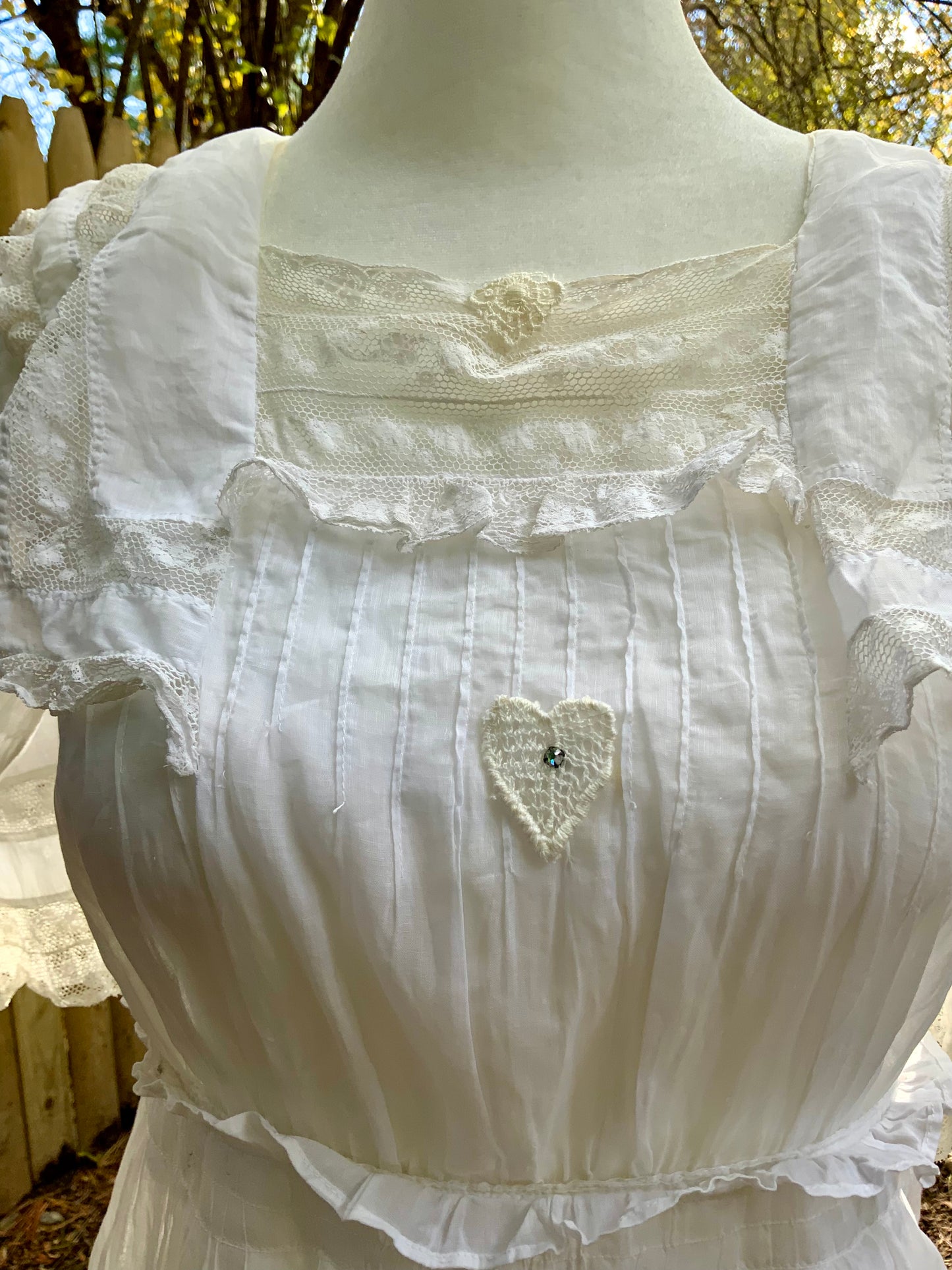 Edwardian Antique White Lawn Dress 1905–1915 • Bridal / Garden Party- ED35