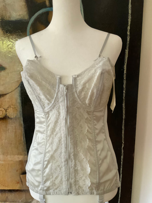 Vintage Corset Hand Dyed Grey - Late70s - 70T