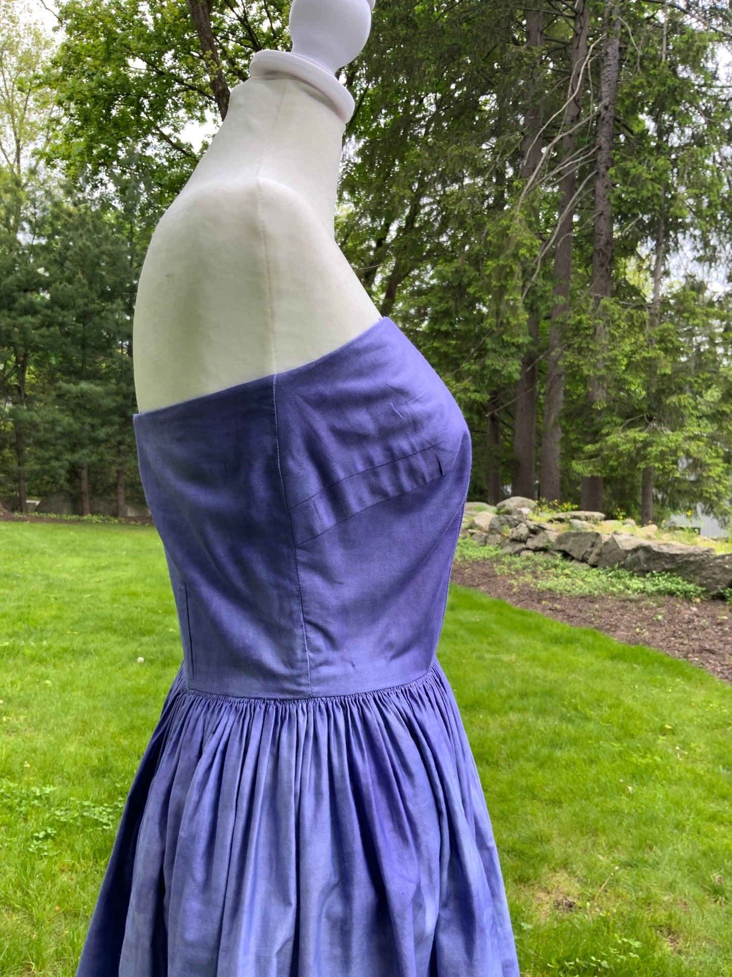 Hand Dyed Strapless Dress with Removable Floral Brooch
-50BB