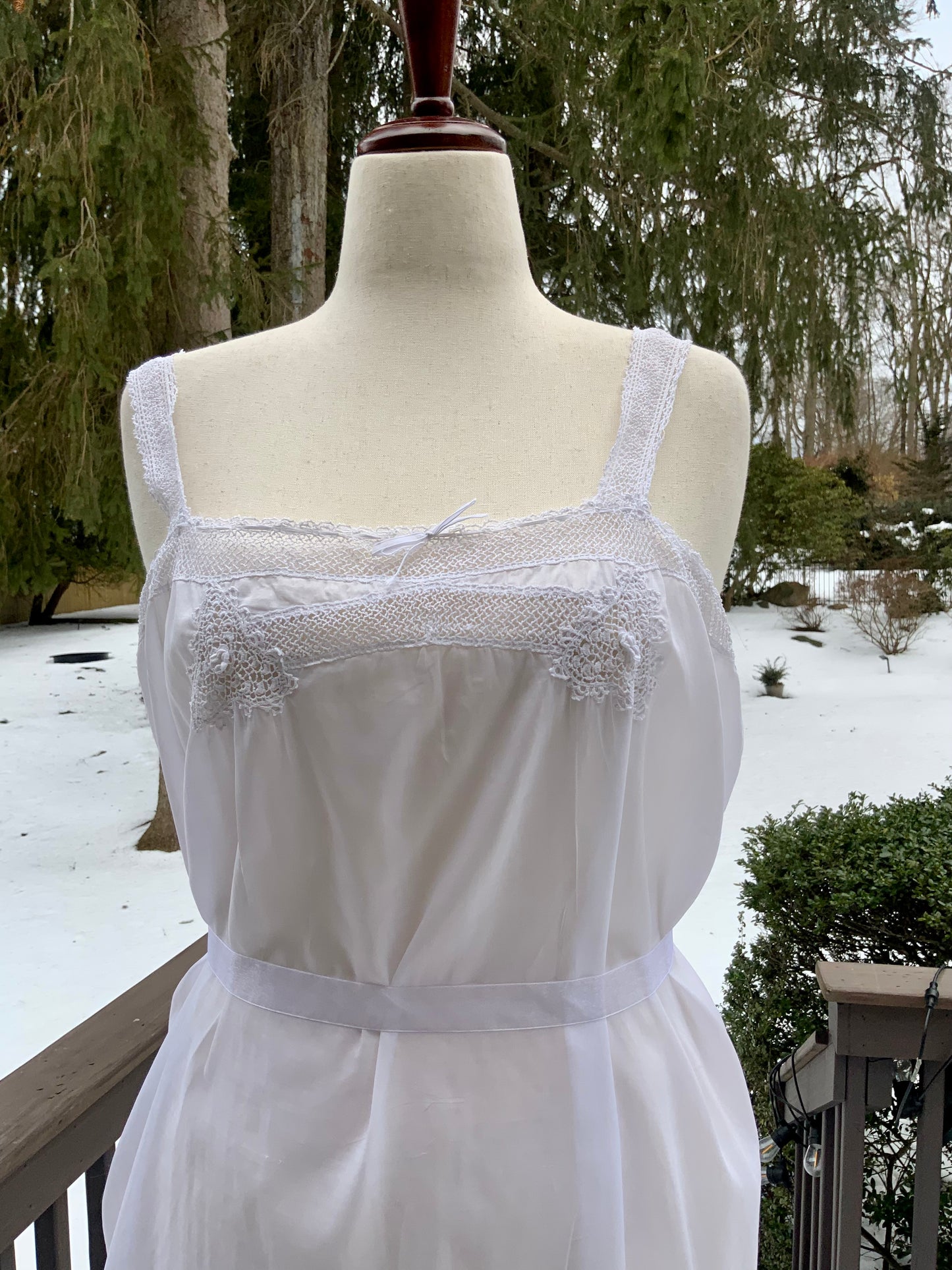 Edwardian White Cotton Teddy | 1910s Crochet Lace Step-In Chemise | Antique  Lingerie-ED54