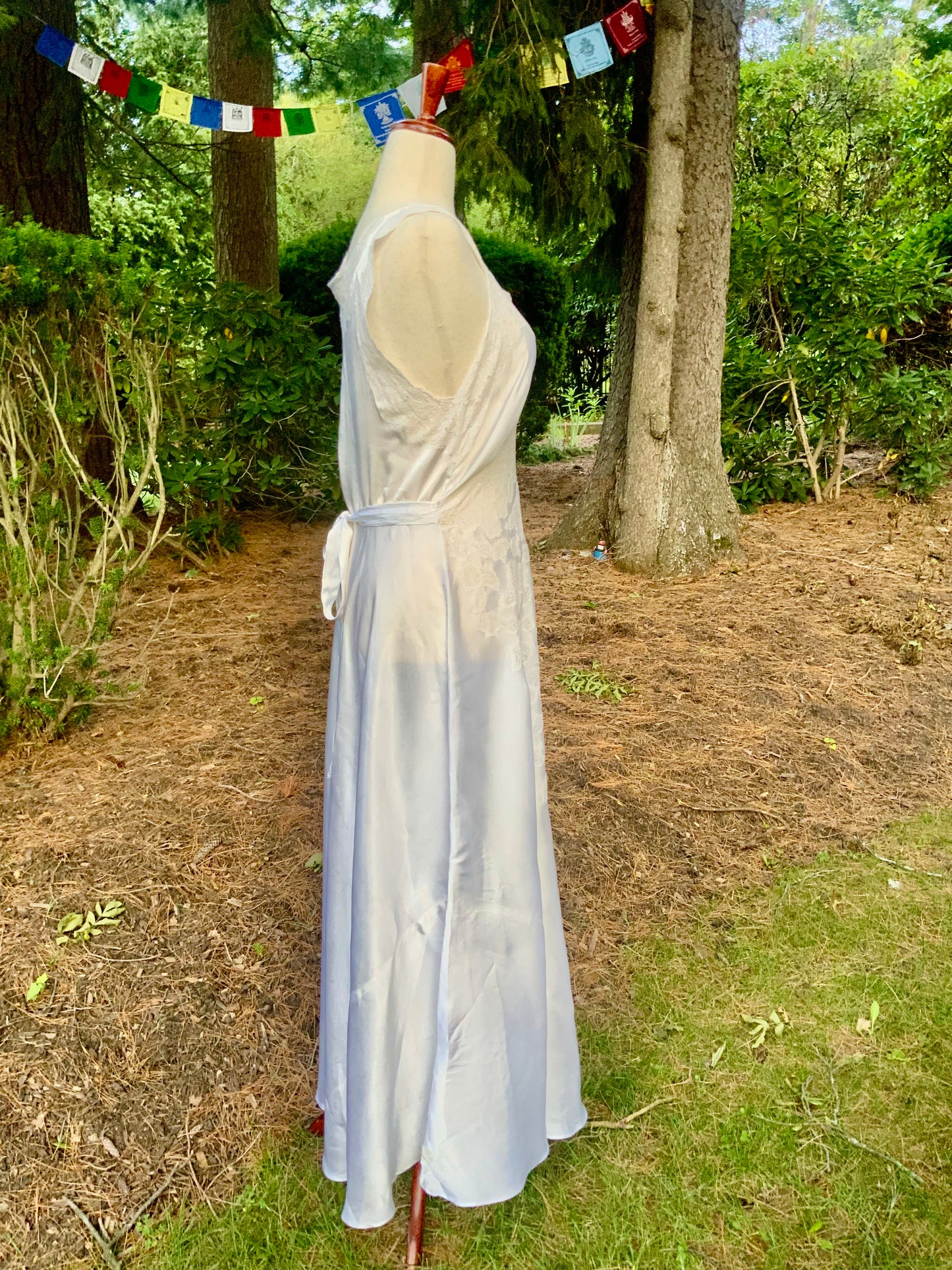 1930s Ivory Satin Lace Slip Dress | Luxury Vintage Bias Cut Nightgown | Old Hollywood Bridal Boudoir Gown | Romantic Wedding Lingerie- Bridal Nightgown
-30xx