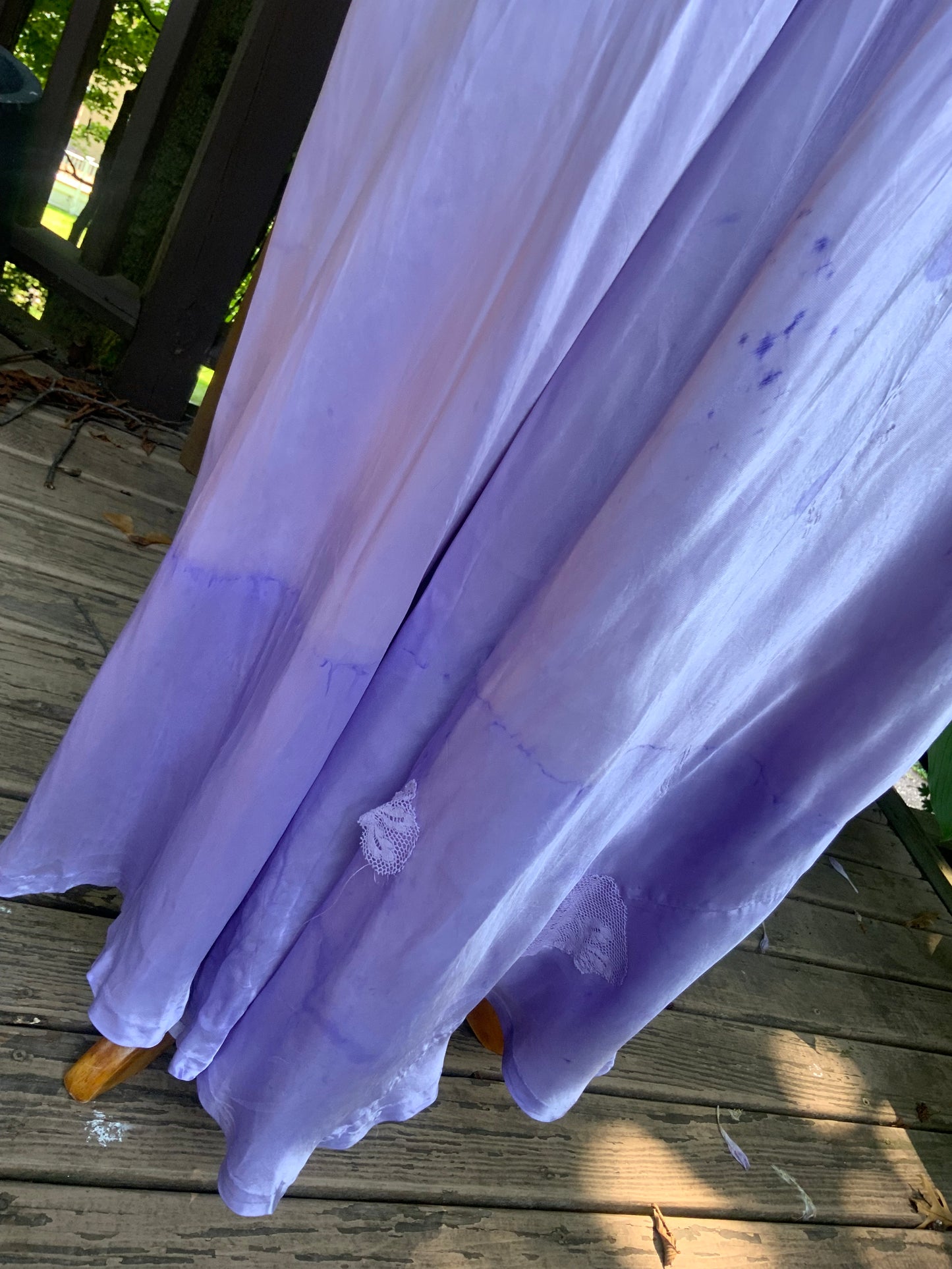 Hand Dyed Satin Nightgown- 50s