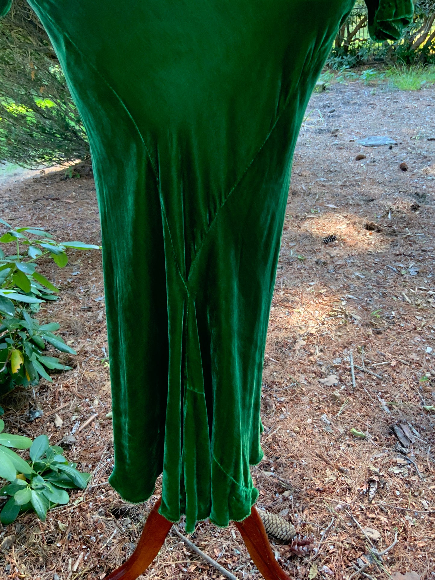 Green Velvet Evening Dress - Late 30s - 30AM