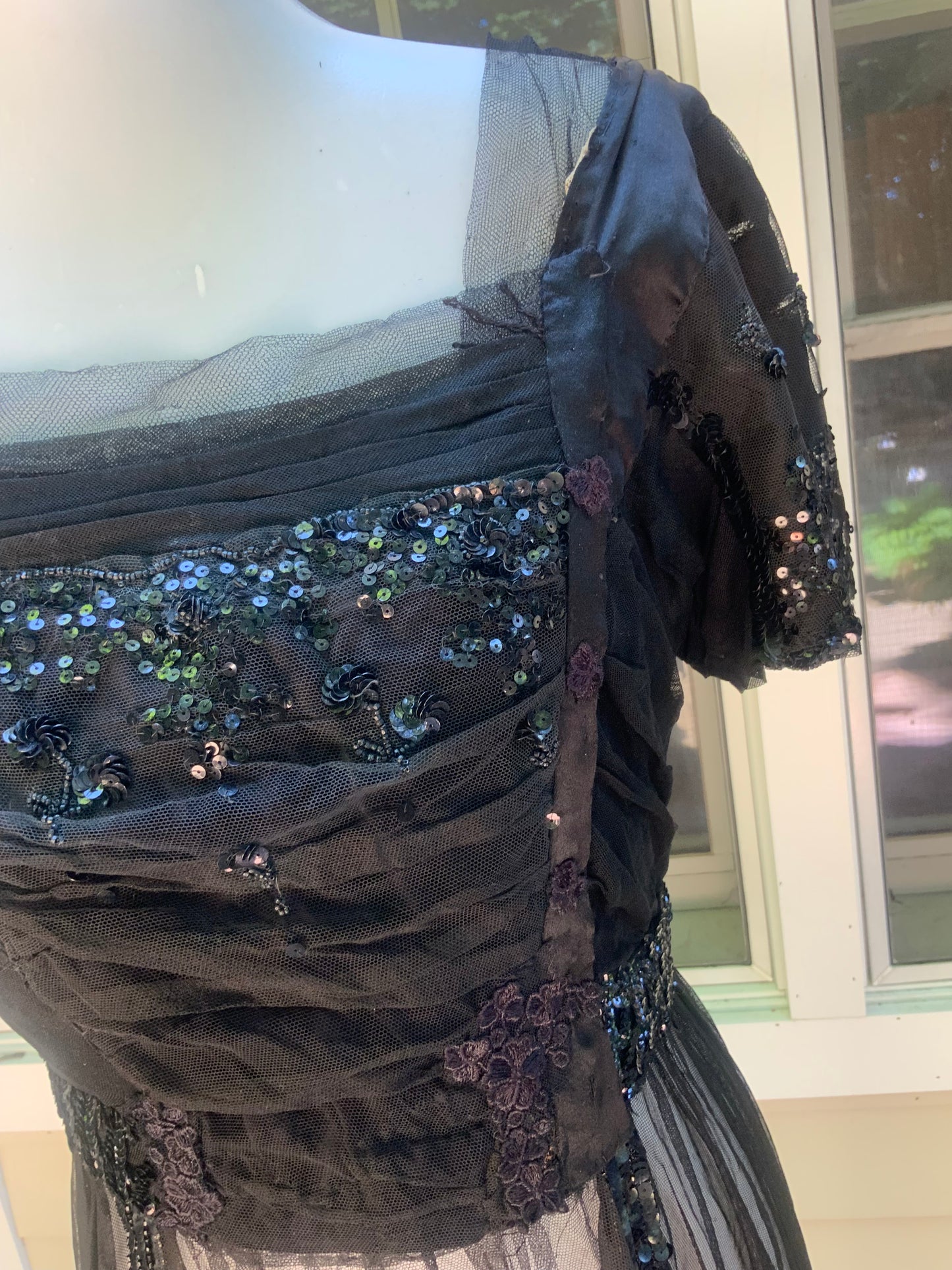 Evening Dress Tulle Sequins - 20s