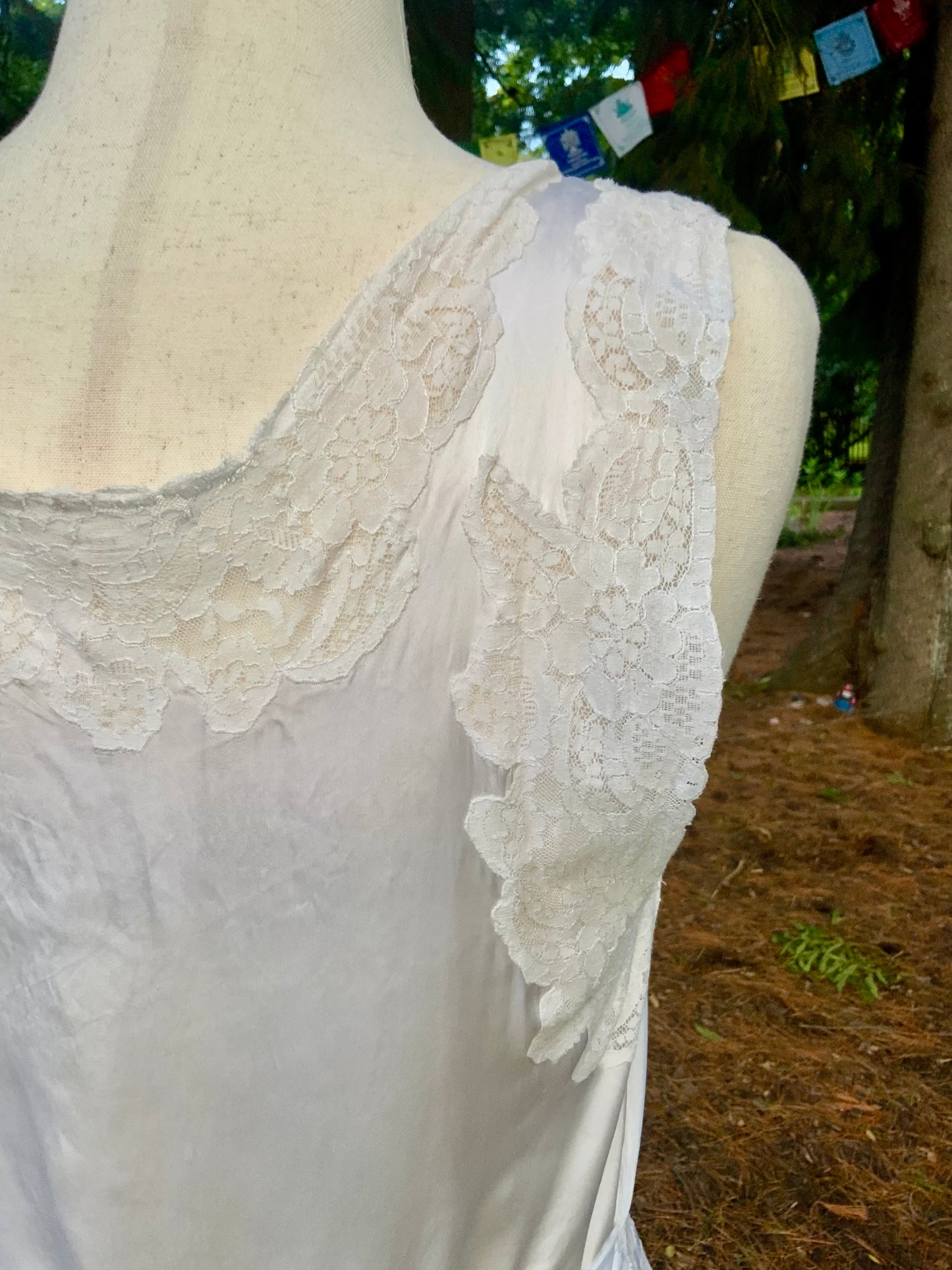 1930s Ivory Satin Lace Slip Dress | Luxury Vintage Bias Cut Nightgown | Old Hollywood Bridal Boudoir Gown | Romantic Wedding Lingerie- Bridal Nightgown
-30xx