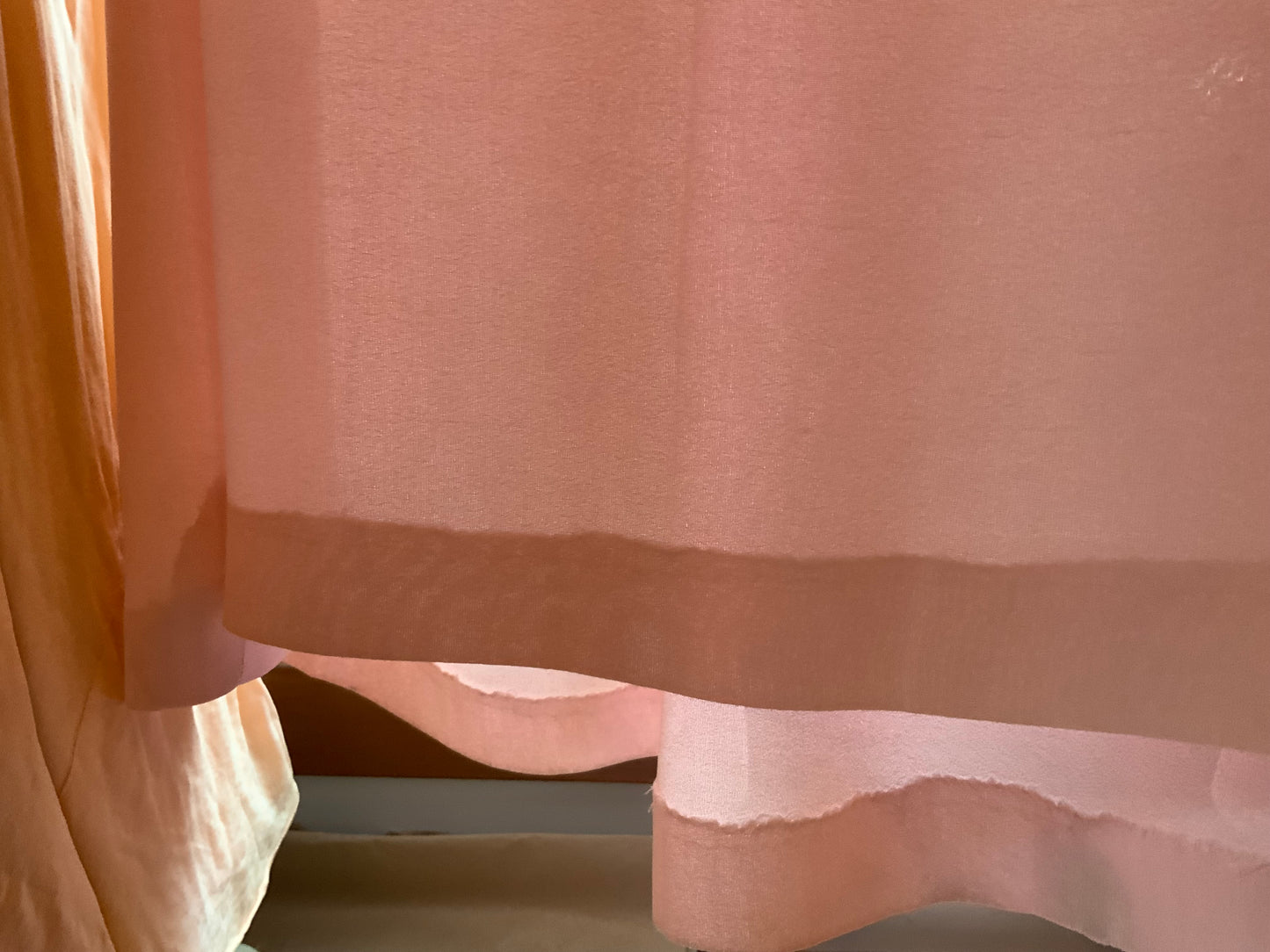 1970s Pink Lace Hostess Gown with Sheer Sleeves - 70BC