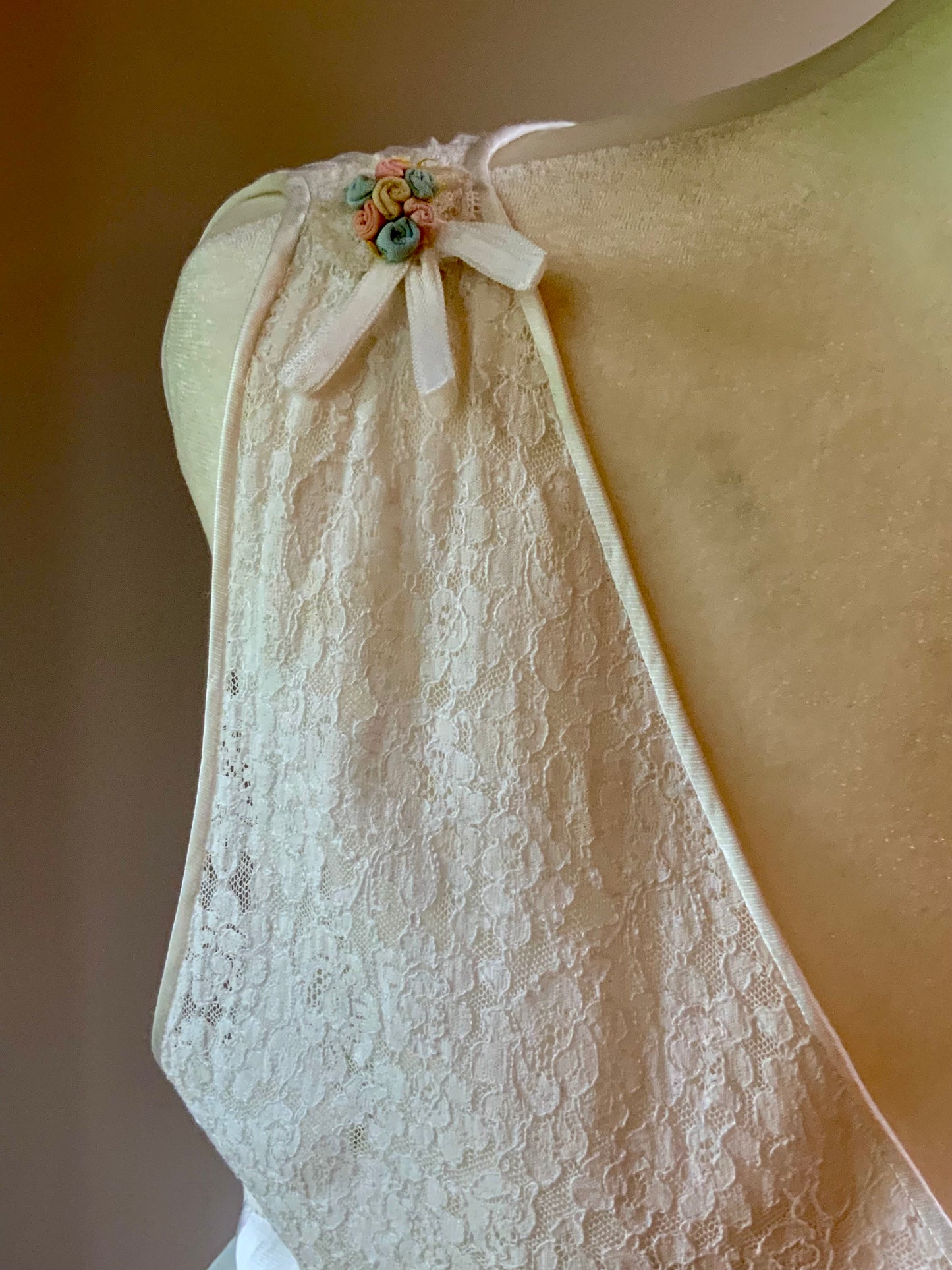 1930s Ivory Satin Bridal Lounge Set | Bias Cut Skirt & Lace Blouson Top | Romantic Two-Piece Ensemble