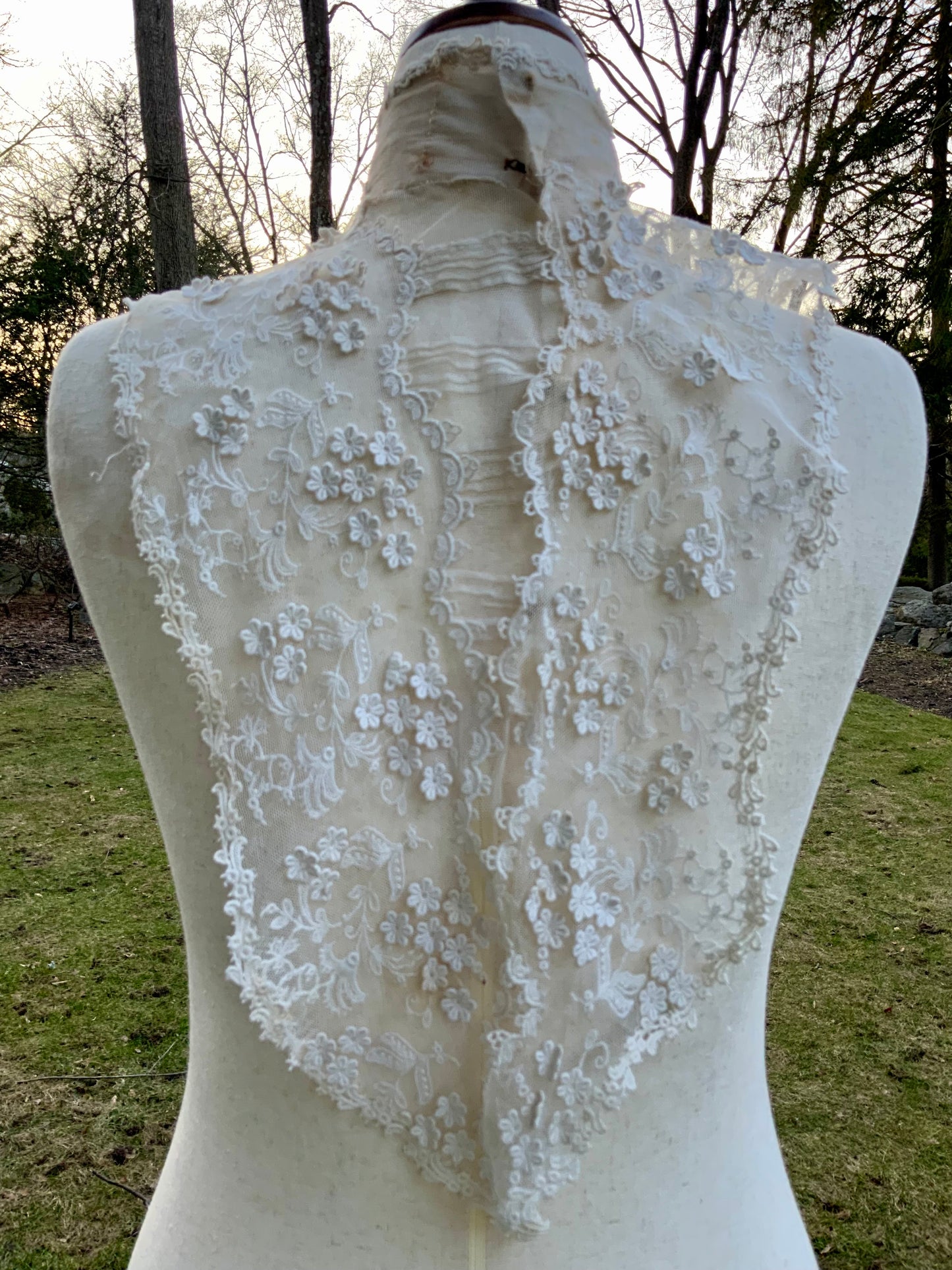 Edwardian Lace Bib Collar c.1905 –Antique Collar-ED70