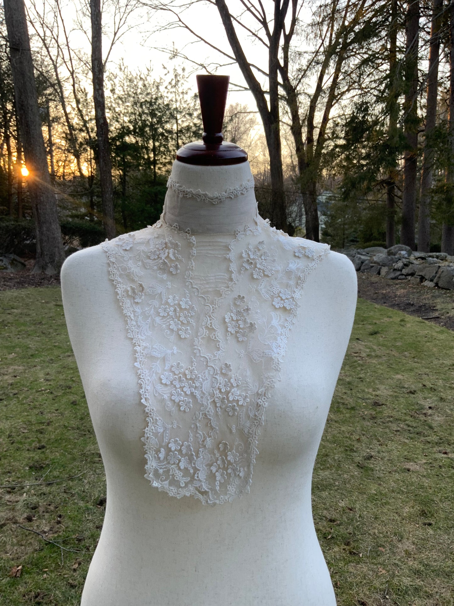 Edwardian Lace Bib Collar c.1905 –Antique Collar-ED70