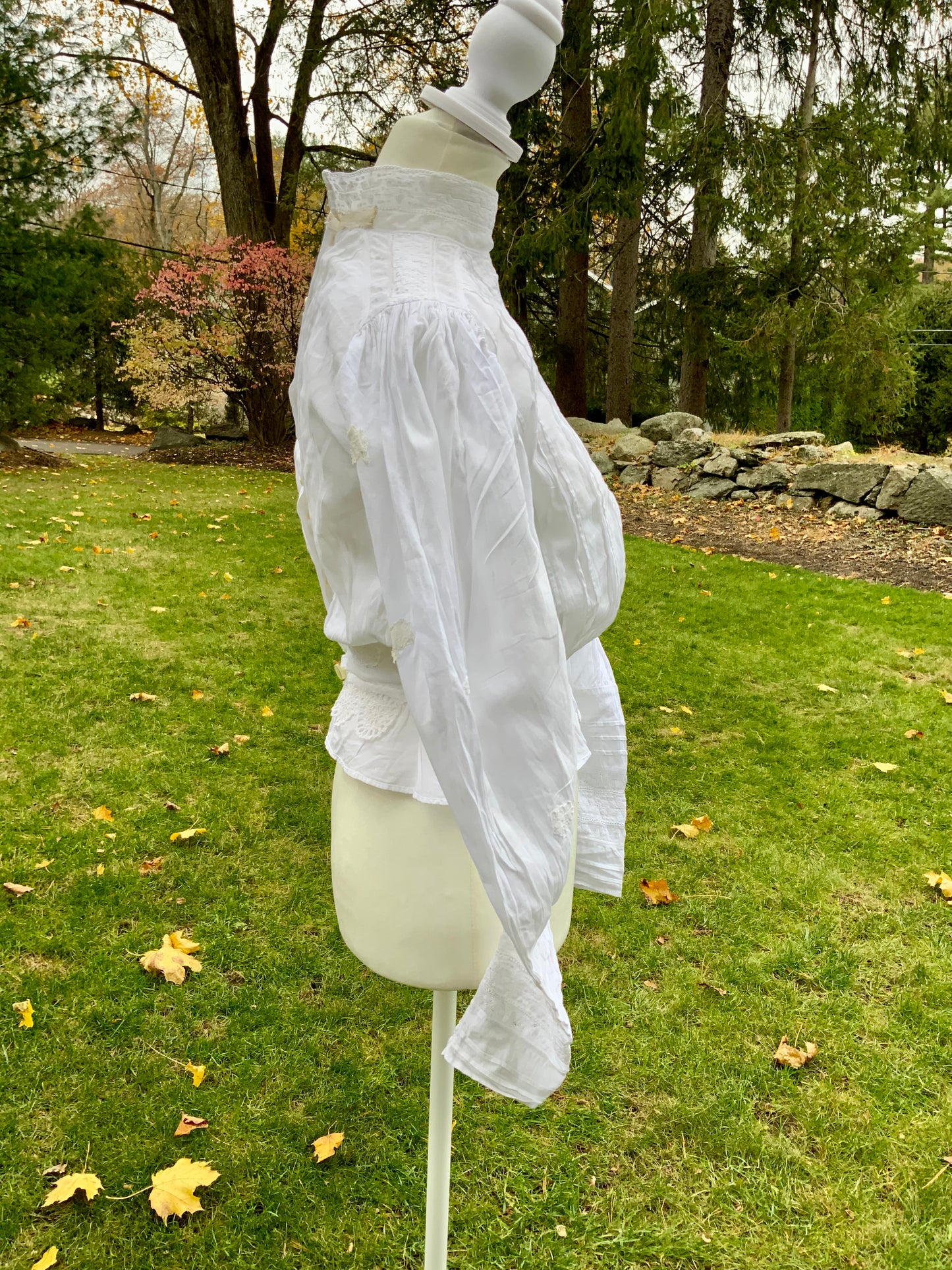 Edwardian White Cotton & Lace Shirtwaist (1905–1912) |ED34