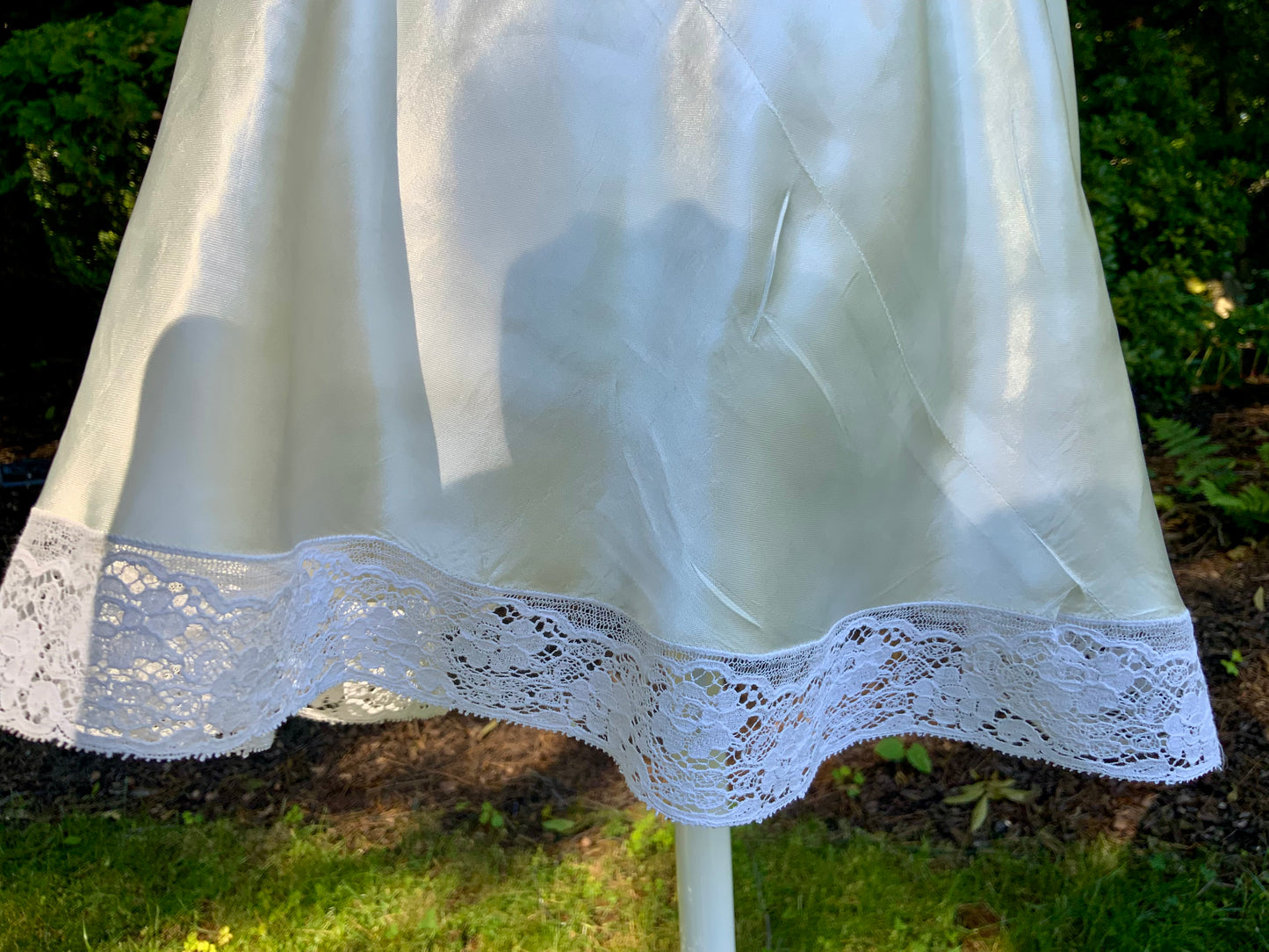One-of-a-Kind Reconstructed 1940s Silk Set | Vintage Lace Top & Skirt-40CF