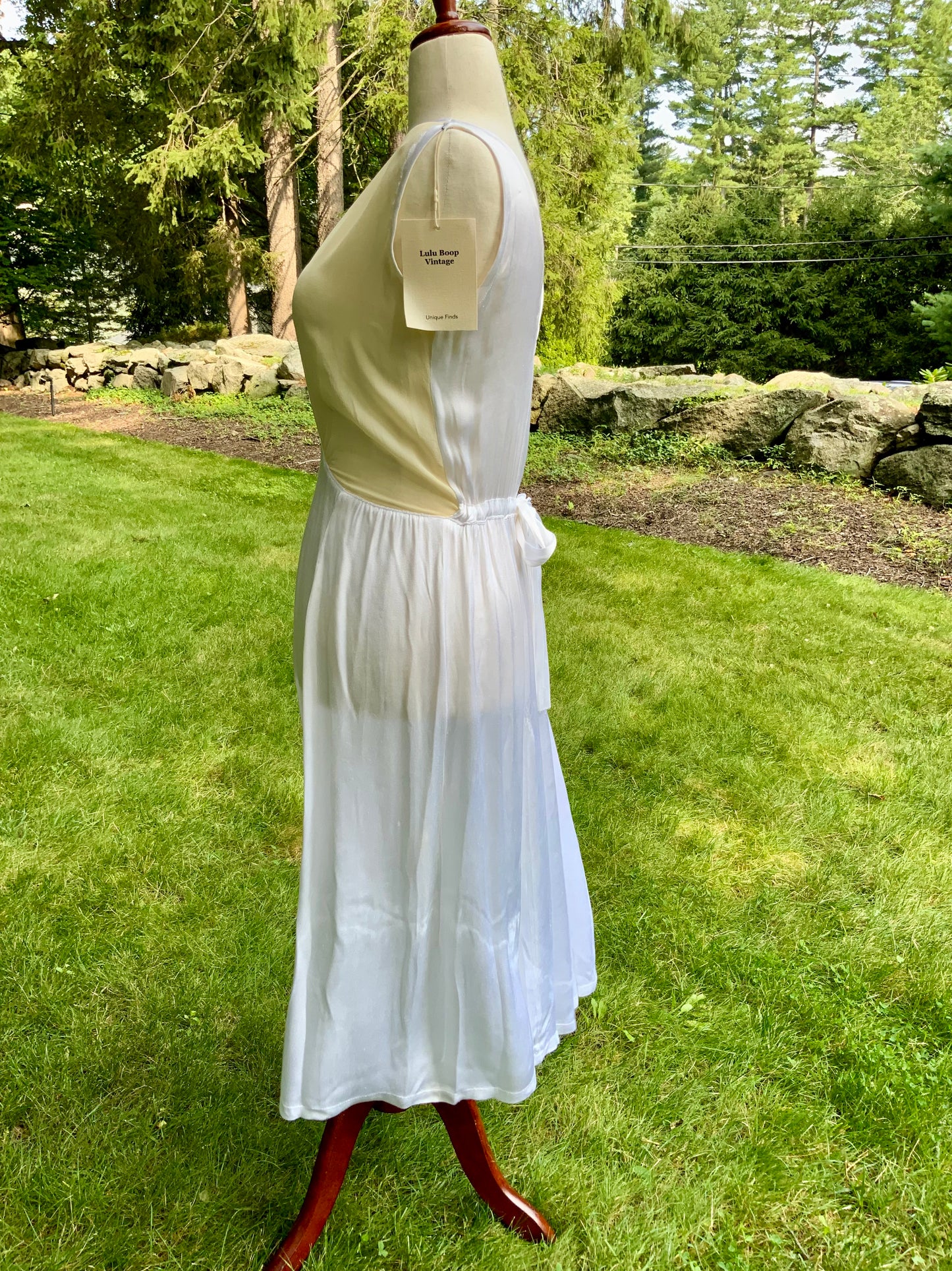 1930s Ivory Silk Chiffon and White Satin Boudoir Dress. Bridal Boudoir. 30cc