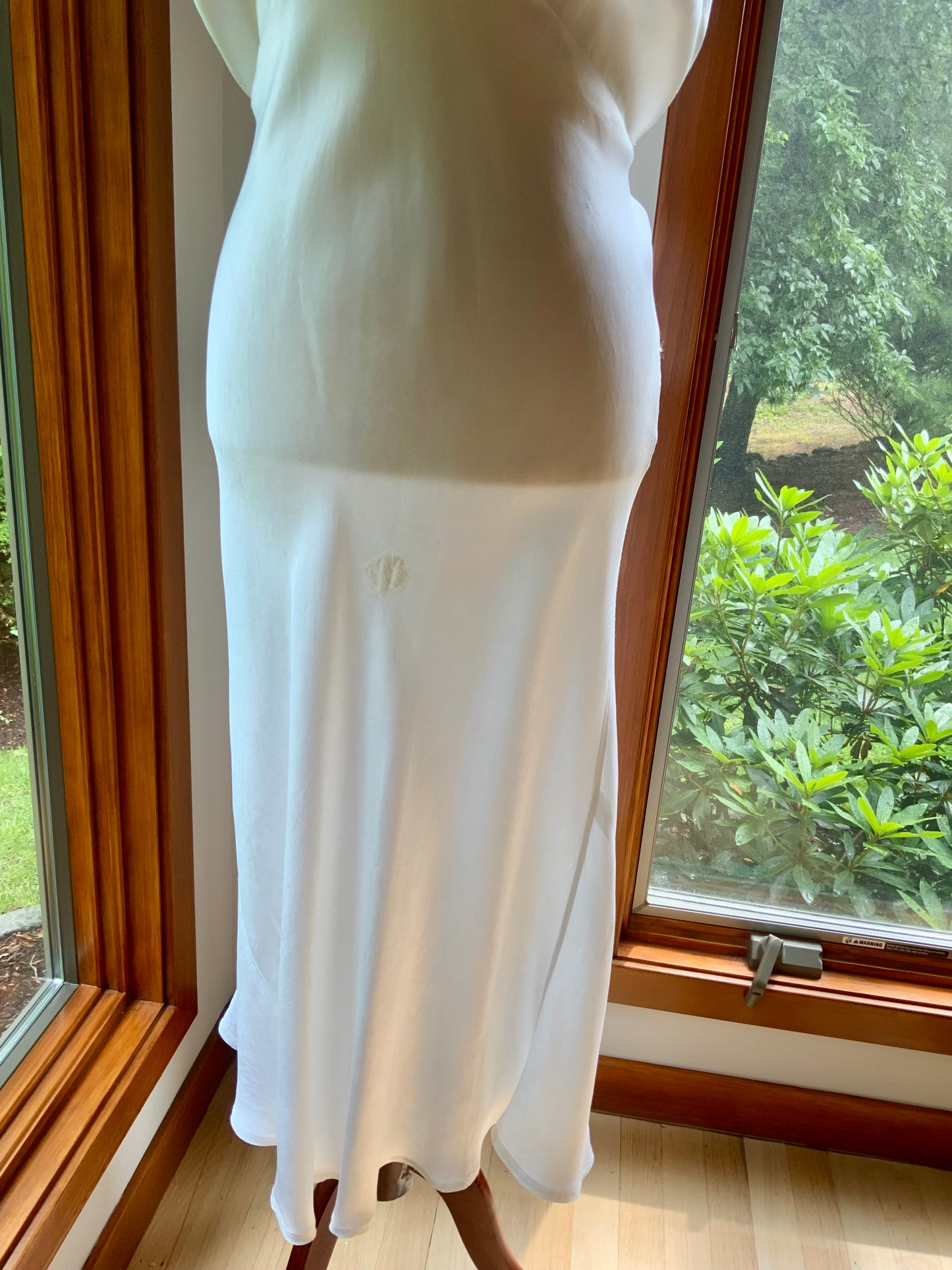 1930s Bridal Nightgown | Embroidered Bias Cut Boudoir Gown | Ivory Wedding Lingerie-30DI