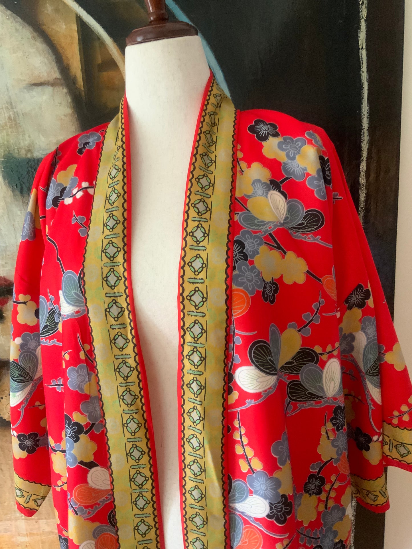 Shirokiya Silk Robe - Made in Japan - 60s - 60K