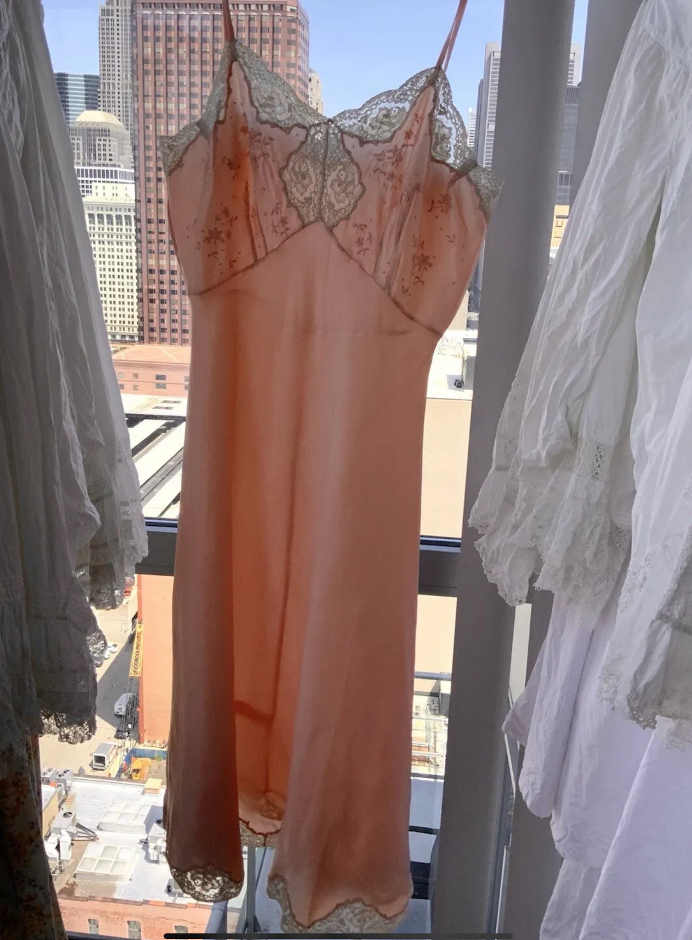 Silk Slip Dress Pink - 40s
