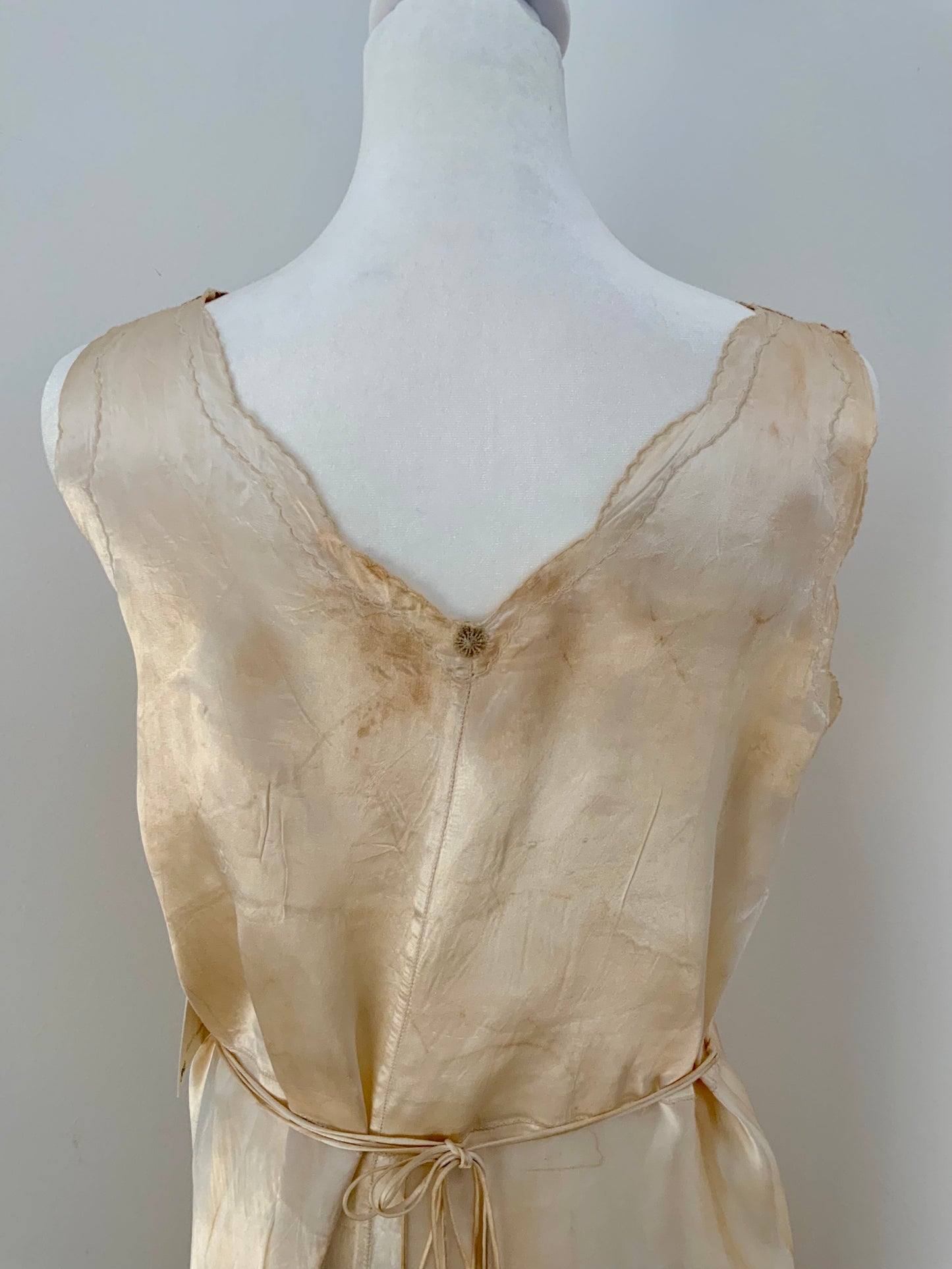 Hand Dyed Vintage Bridal lNightgown - 40s - 40I