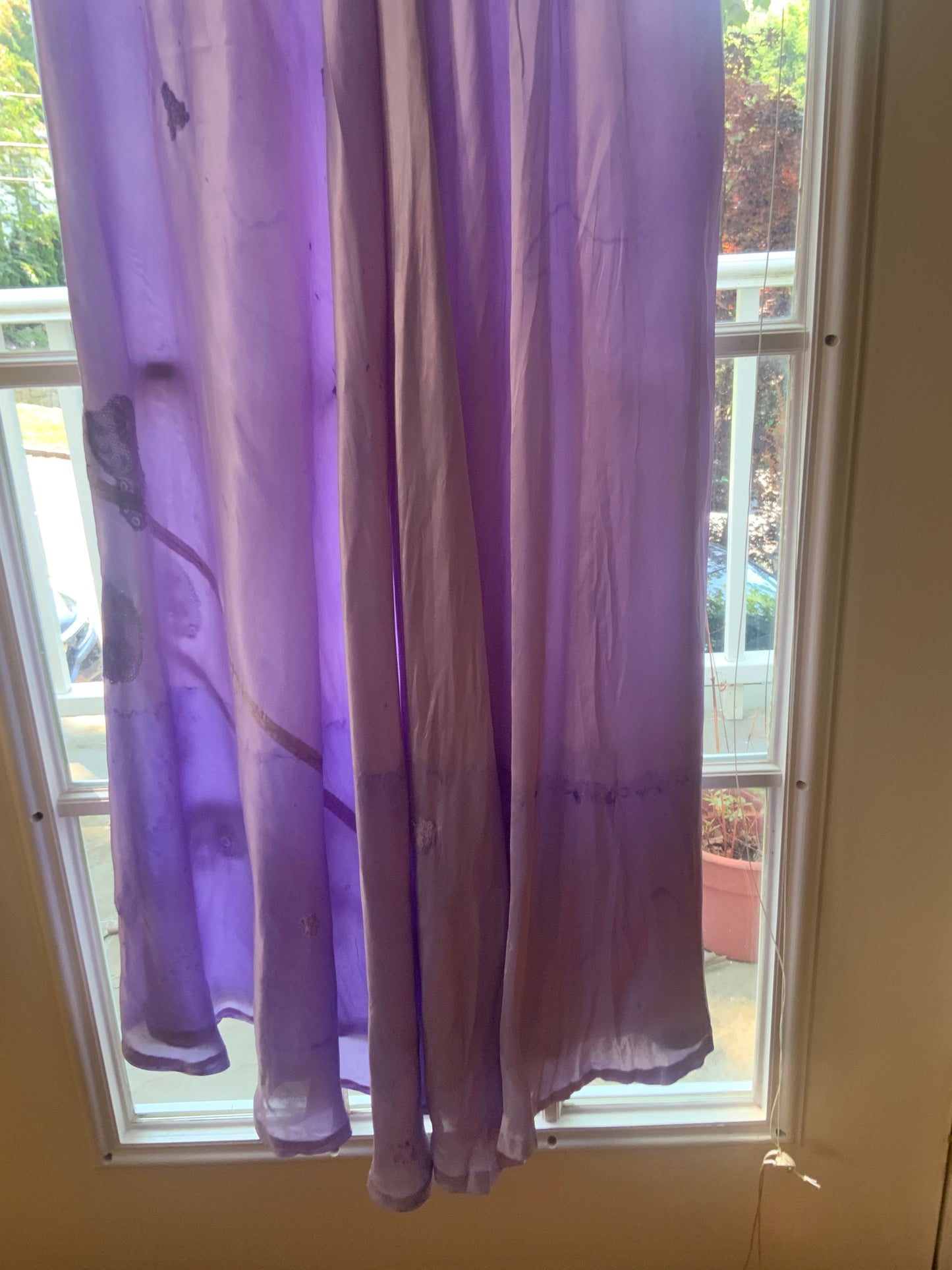 Hand Dyed Satin Nightgown- 50s